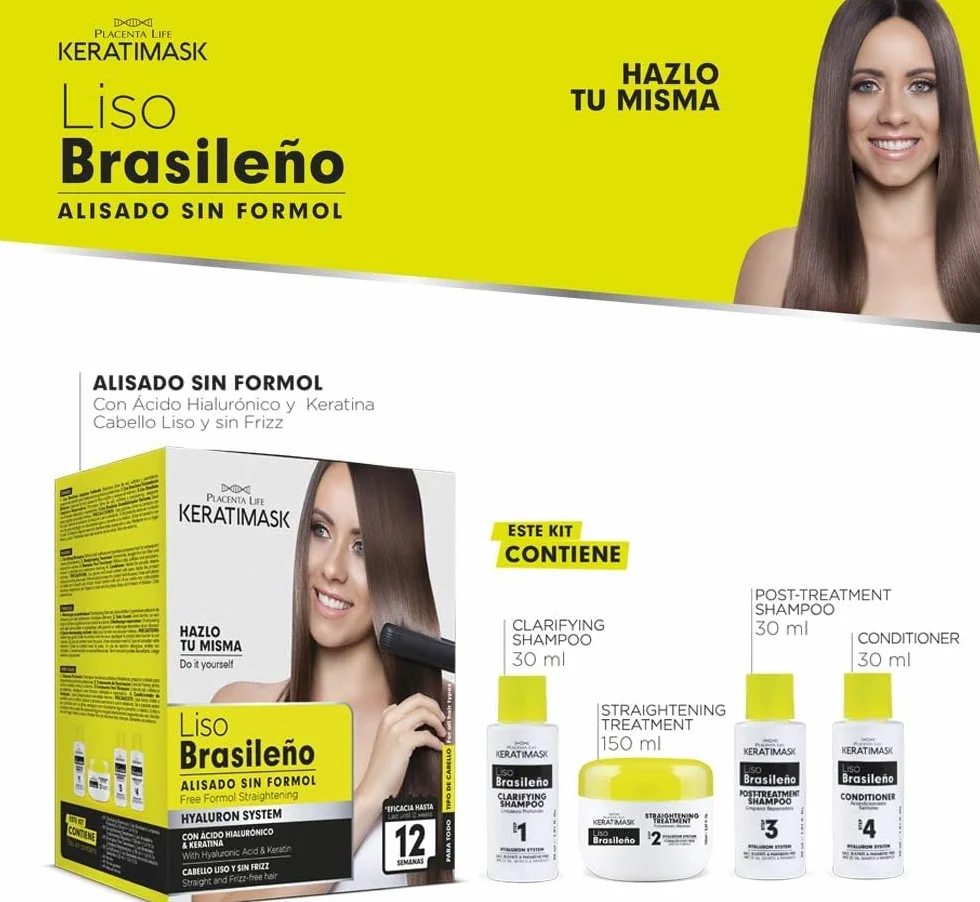 Be Natural Brazylijski zestaw do wygładzania z keratyną zielony