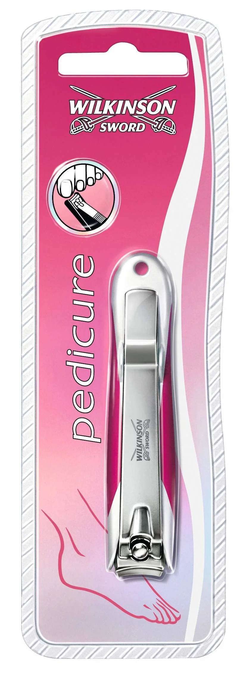 Wilkinson Sword 70008930 Obcinaczka do Paznokci z Oprawką, Stal/Czerwony