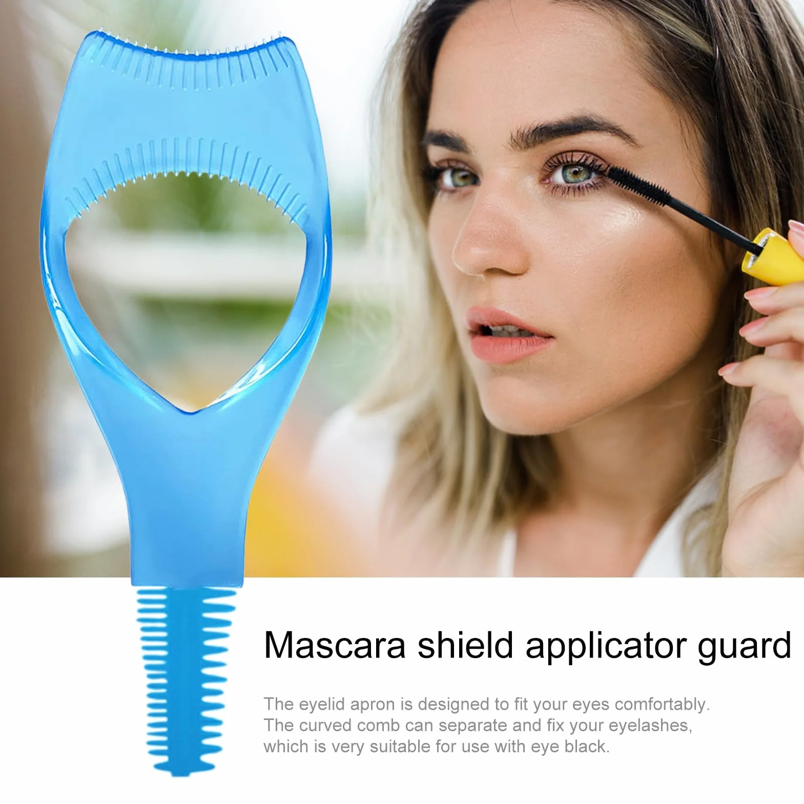Narzędzie do nakładania rzęs 3 w 1, aplikator tarczy do maskary, narzędzia do rzęs, ochrona aplikatora tarczy do maskary, grzebień do rzęs, szablon do maskary dla górnych i dolnych rzęs