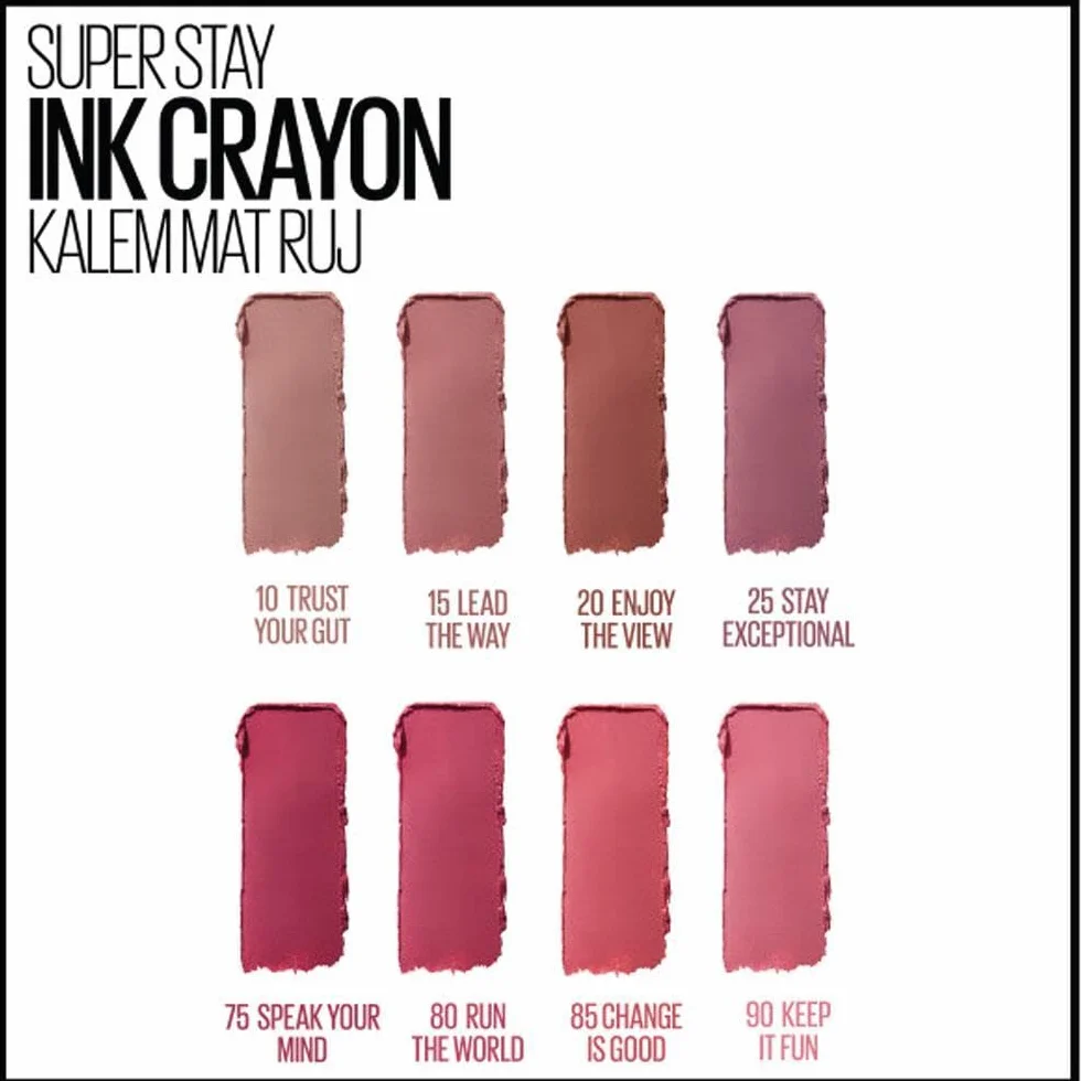 Maybelline New York SuperStay Ink Crayon trwała matowa szminka w kredce, intensywny pigment, 15 Lead The Way, 1,5 g