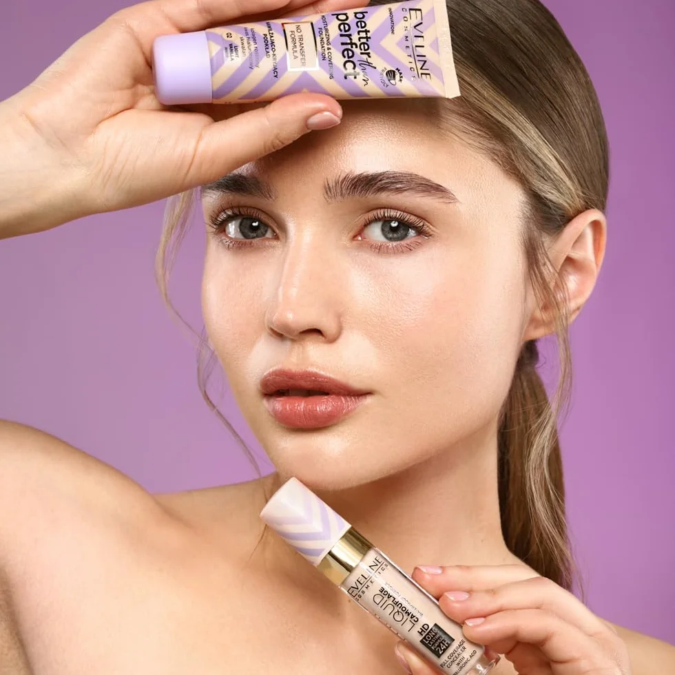 Eveline Cosmetics Płynny kamuflaż wodoodporny korektor z kwasem hialuronowym i masłem shea 5 odcieni