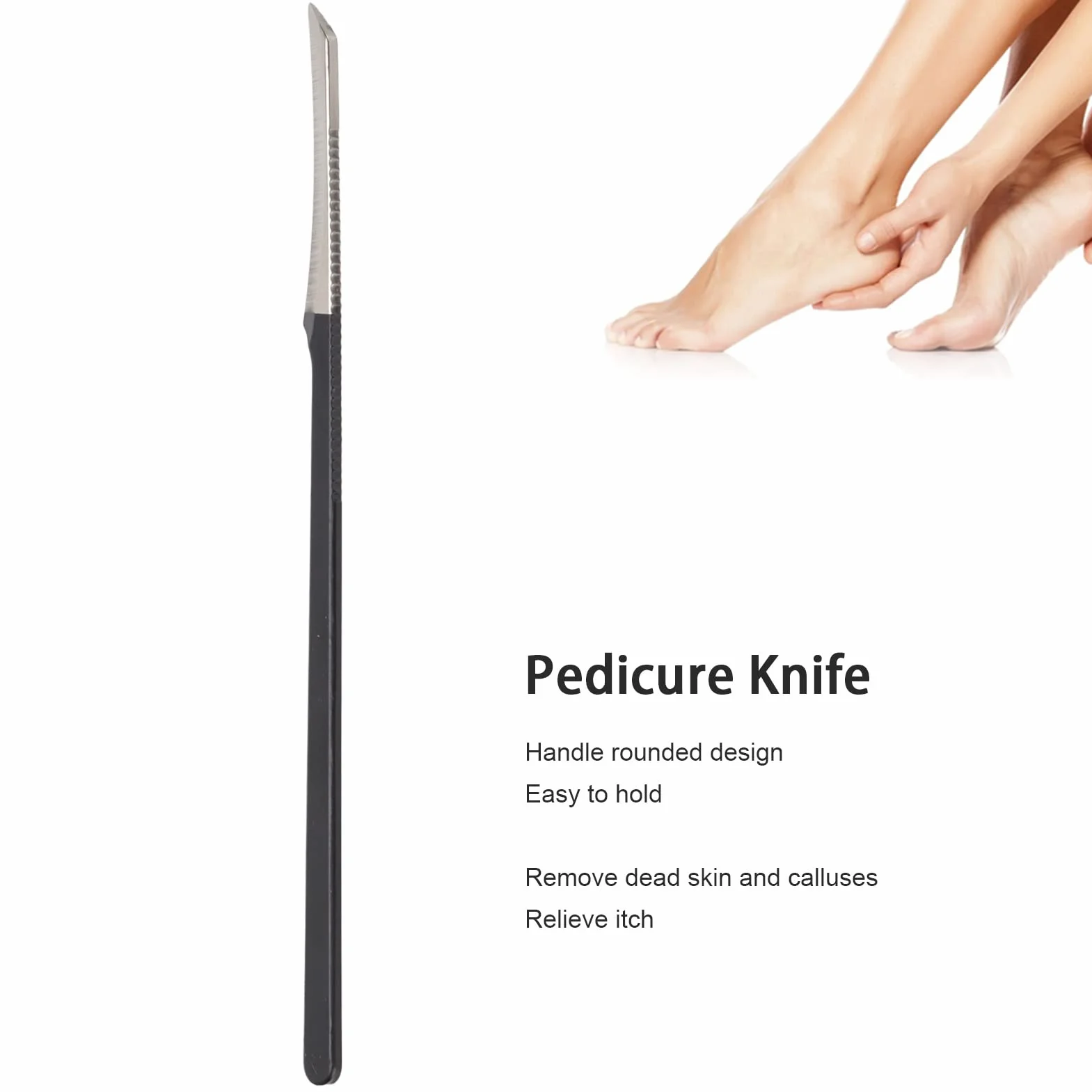 Nóż do pedicure skrobanie nóż salon ze stali nierdzewnej martwy naskórek skrobak do pedicurzysty nóż do pedicure nóż ze stali nierdzewnej skrobanie noża, nóż do pedicure