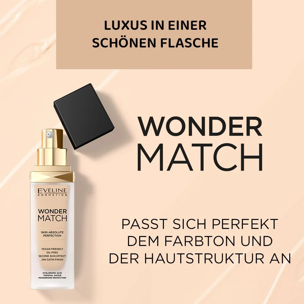 Eveline Cosmetics Wonder Match Luksusowy podkład dopasowujący się No 15 natural