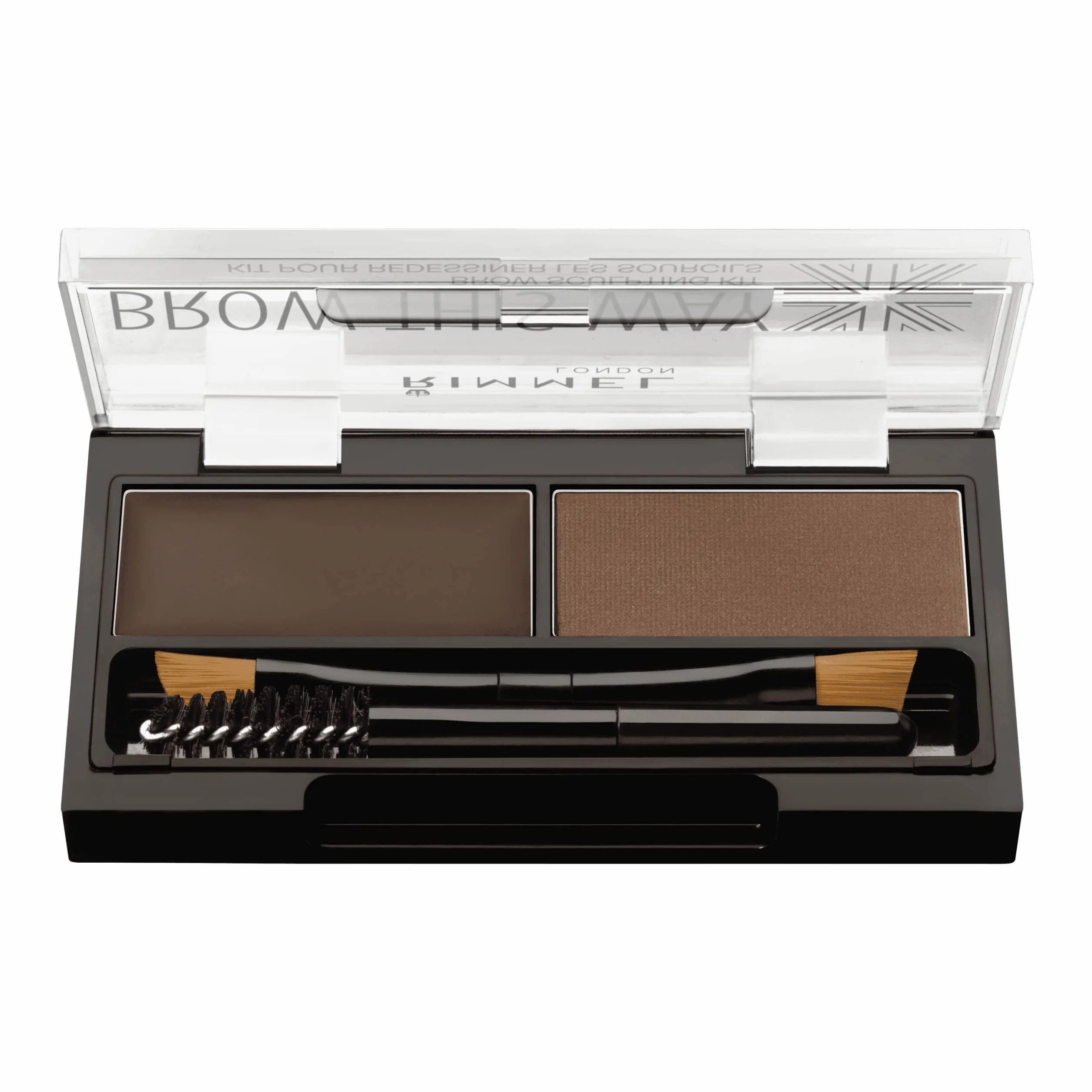 Rimmel Brow This Way paleta do brwi wosk i cień nr 003 Dark Brown