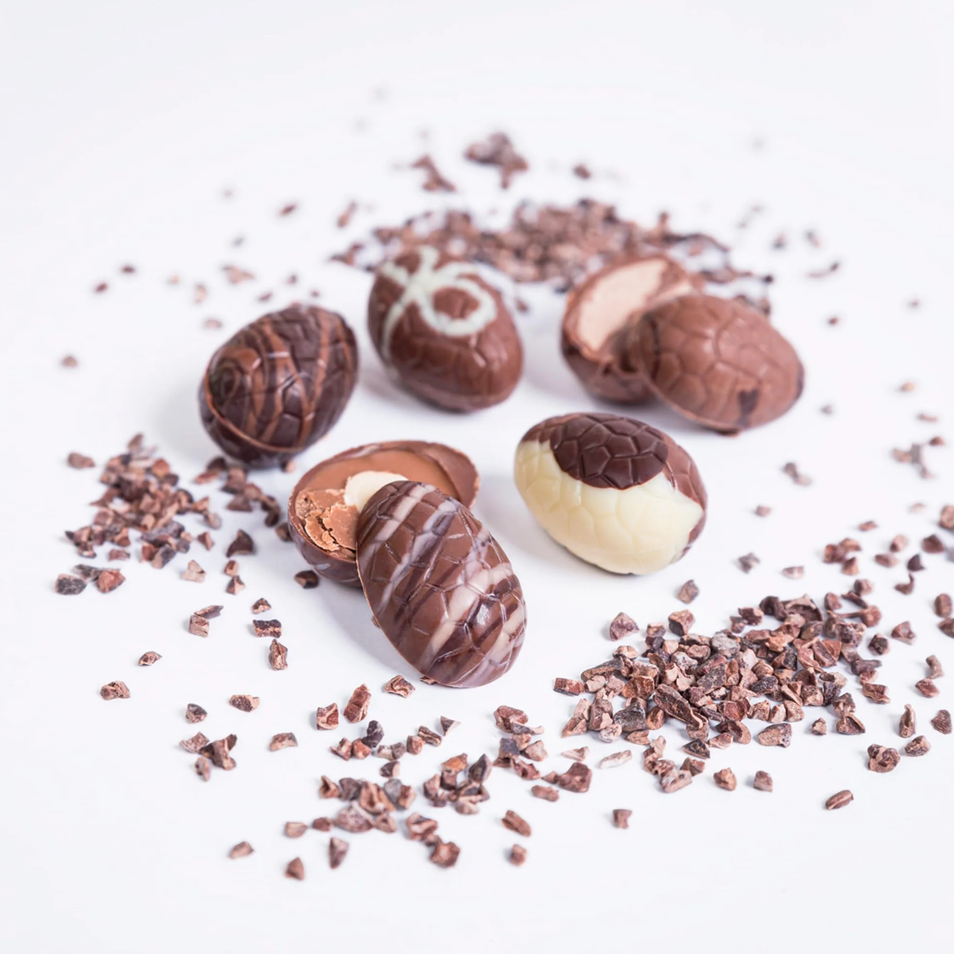 CHOCOLISSIMO - 4 czekoladowe jajka wielkanocne, bez alkoholu, prezent wielkanocny, czekoladki wielkanocne, prezenty dla dorosłych, kobiet, mężczyzn, Happy Easter 4 Egg