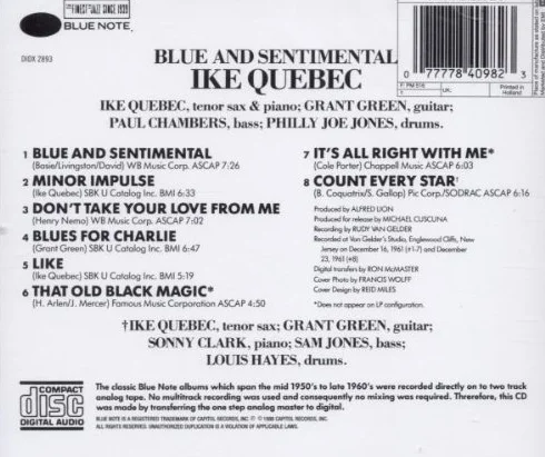 Blue And Sentimental