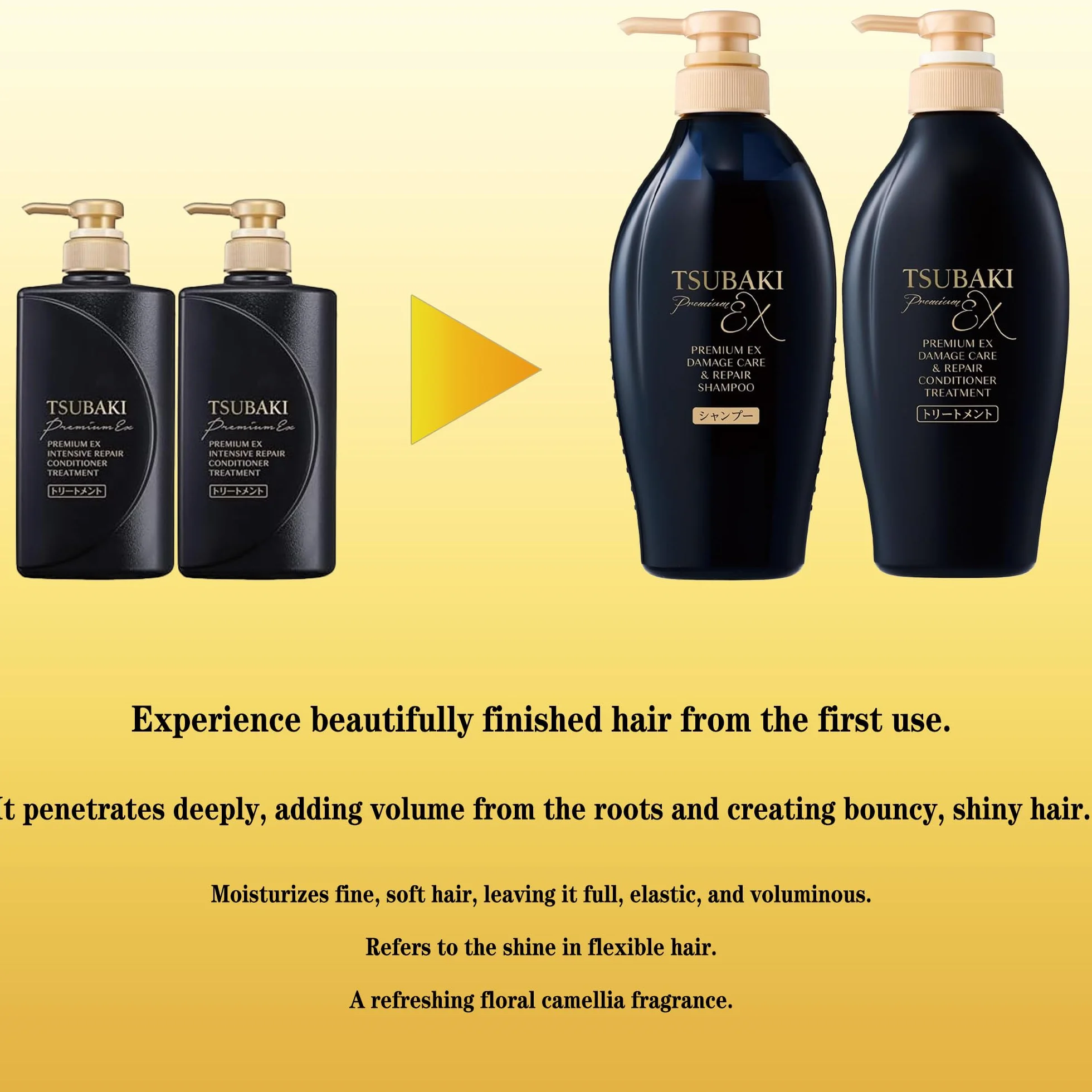 Tsubaki Premium EX Damage Care & Repair Szampon & Treatment Set 400 ml + 400 ml