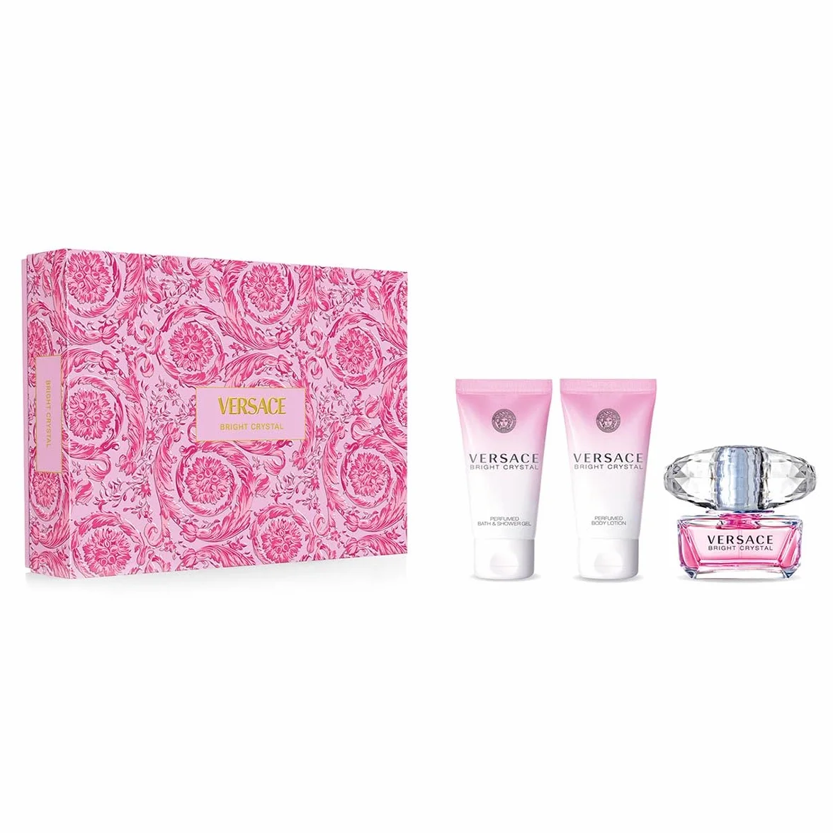 Versace Bright Crystal EDT 50ML + SG 50ML + BL 50M