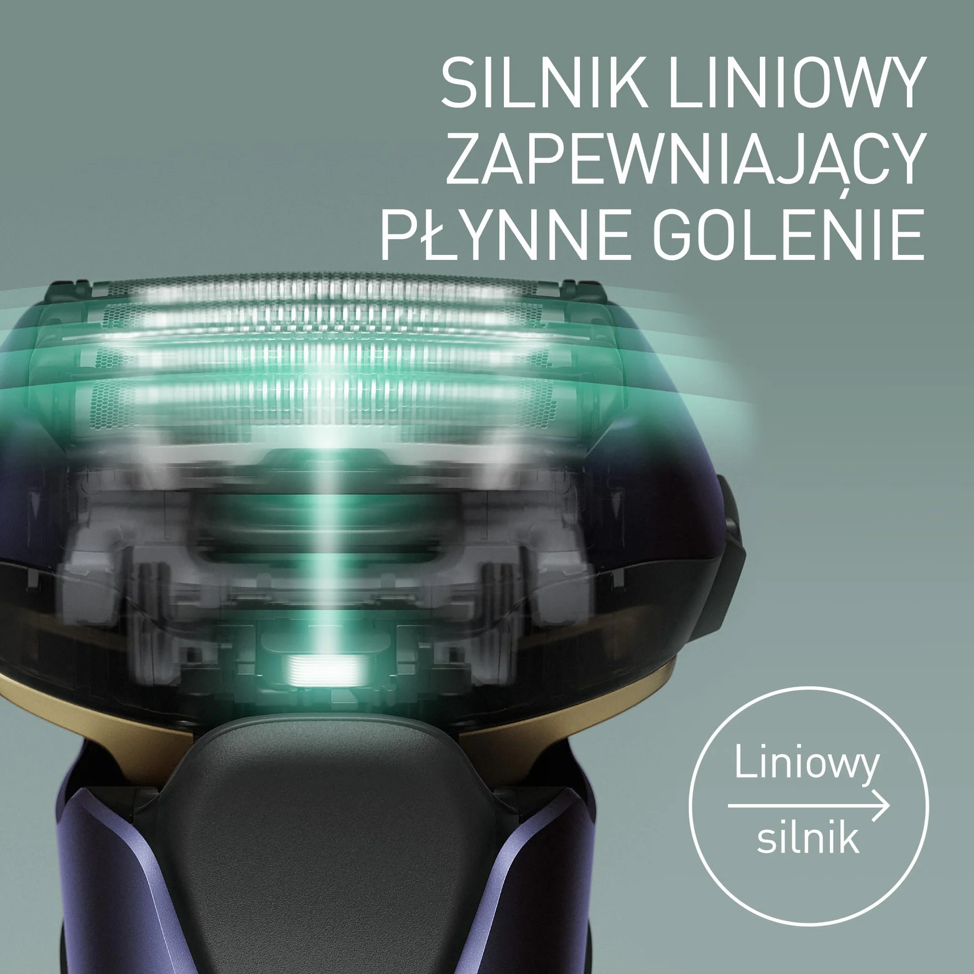 Panasonic Series 800 ES-LV67 golarka na mokro/sucho, 5-krotna głowica tnąca z silnikiem liniowym, w zestawie trymer do długich włosów, granatowy