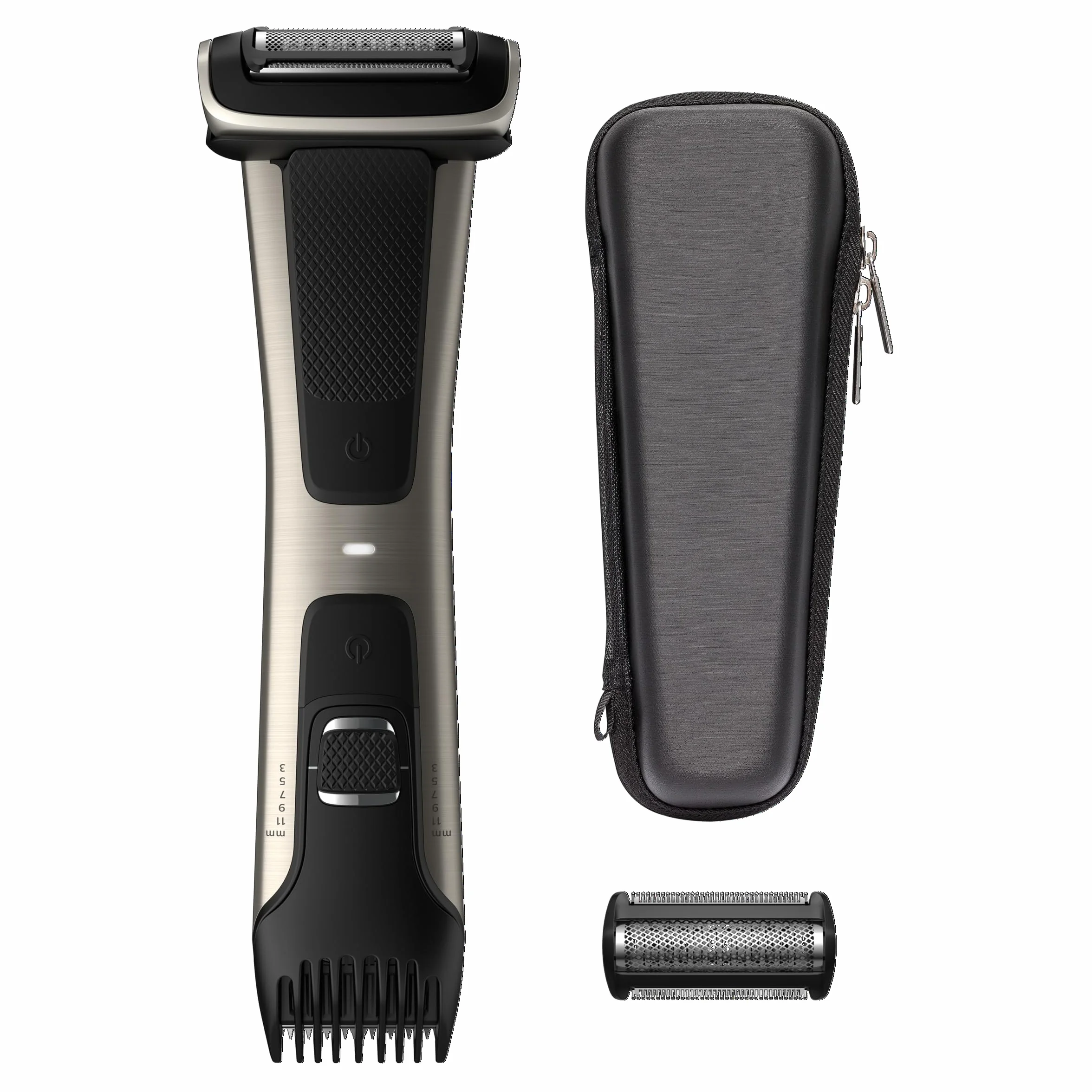 Philips Norelco BG7040/42 Philips Bodygroom 7000 maszynka do golenia z pudełkiem i zapasową głowicą 1.01 Pound Srebrna, 1 sztuka w opakowaniu]