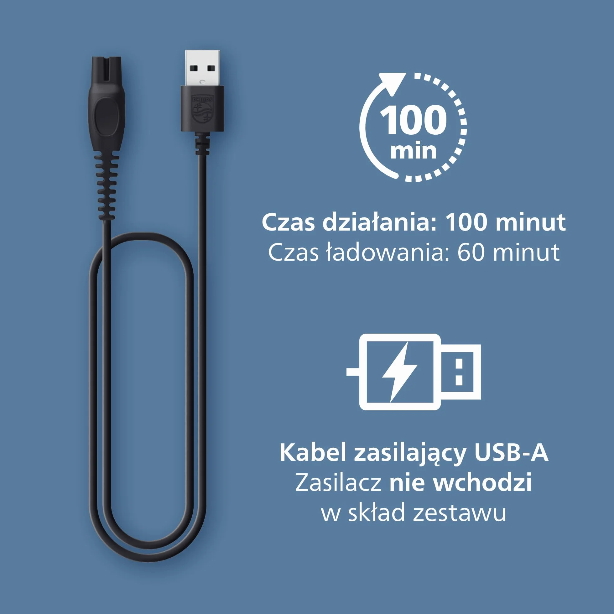 Philips Trymer do brody Seria 5000 BT5785/30, samoostrzące się metalowe ostrza, 40 ustawień, wodoodporny