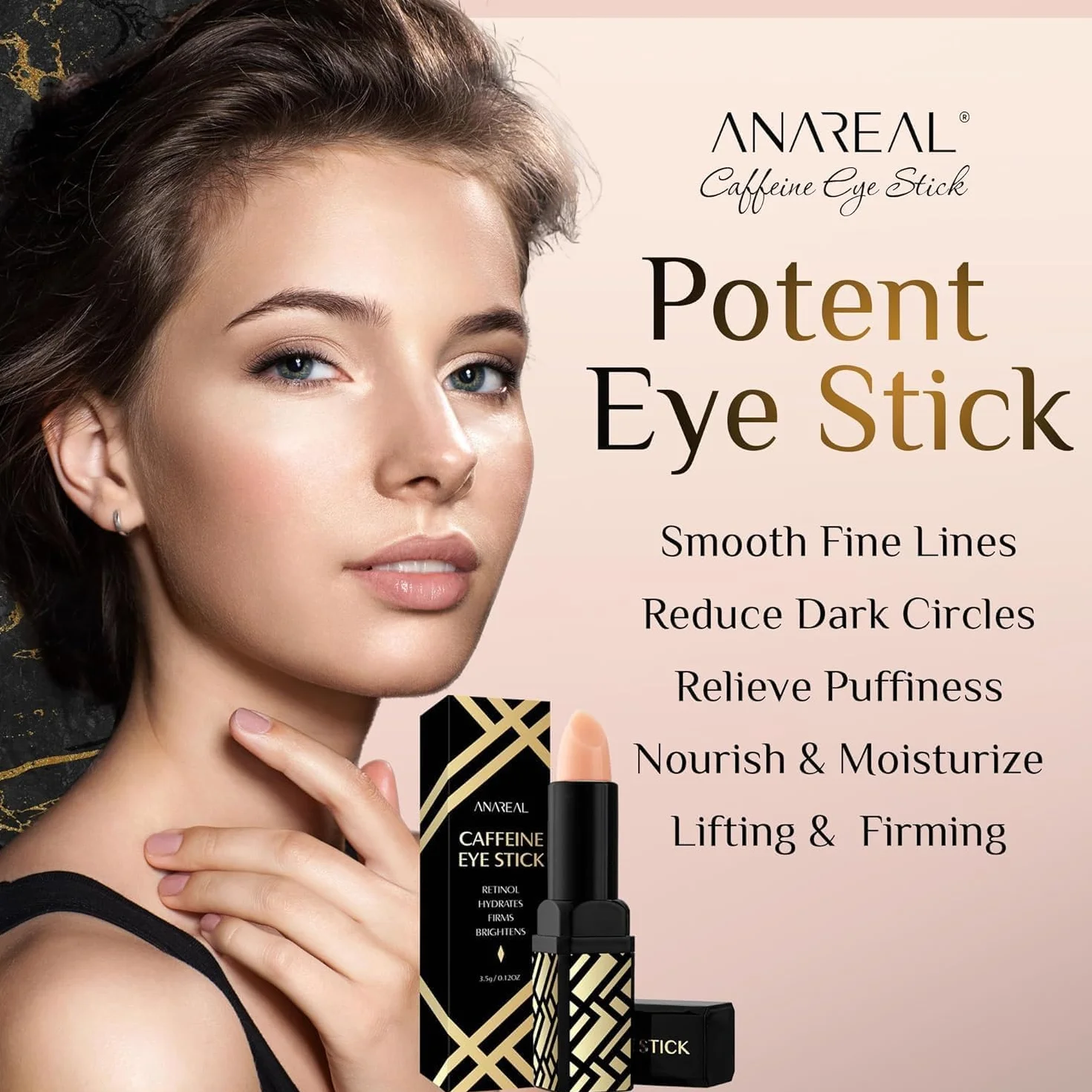 Retinol balsam pod oczy przeciwko zmarszczkom, cienie pod oczami i worki pod oczami, balsam do oczu dla mężczyzn i kobiet, koreański balsam do oczu dla gładkiej skóry i młodzieńczego blasku