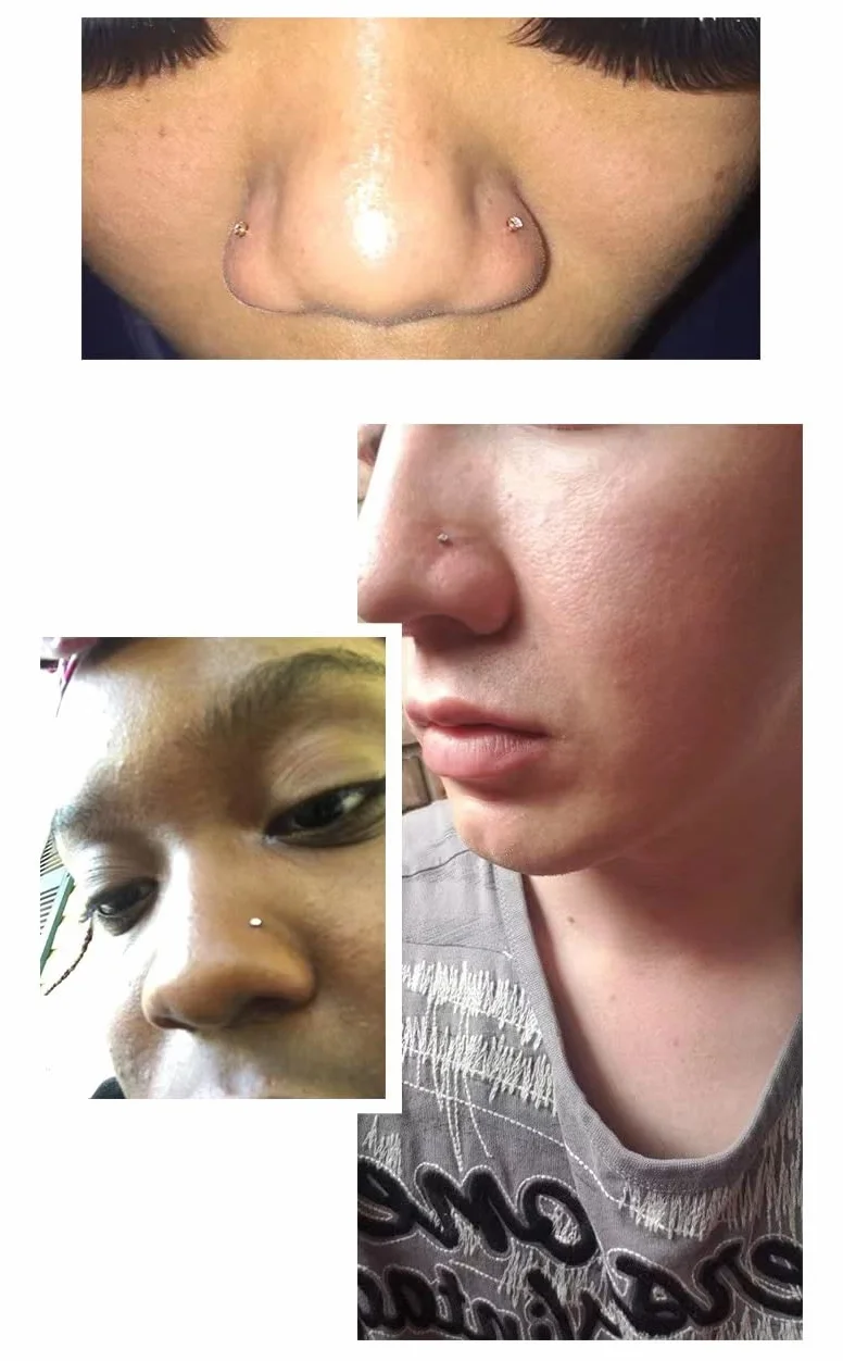 Jednorazowy pistolet do piercingu i kolczyki nos z 6 kolczykami, bezbolesny, do nosa i ucha, samodzielny piercing, dla dziewcząt, kobiet