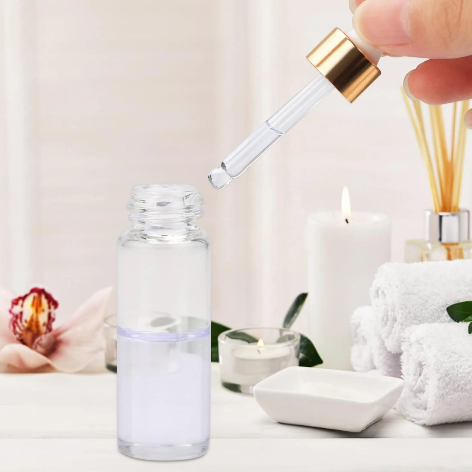 Szklane butelki z pipetą 5 ml mini do olejków eterycznych aromaterapii