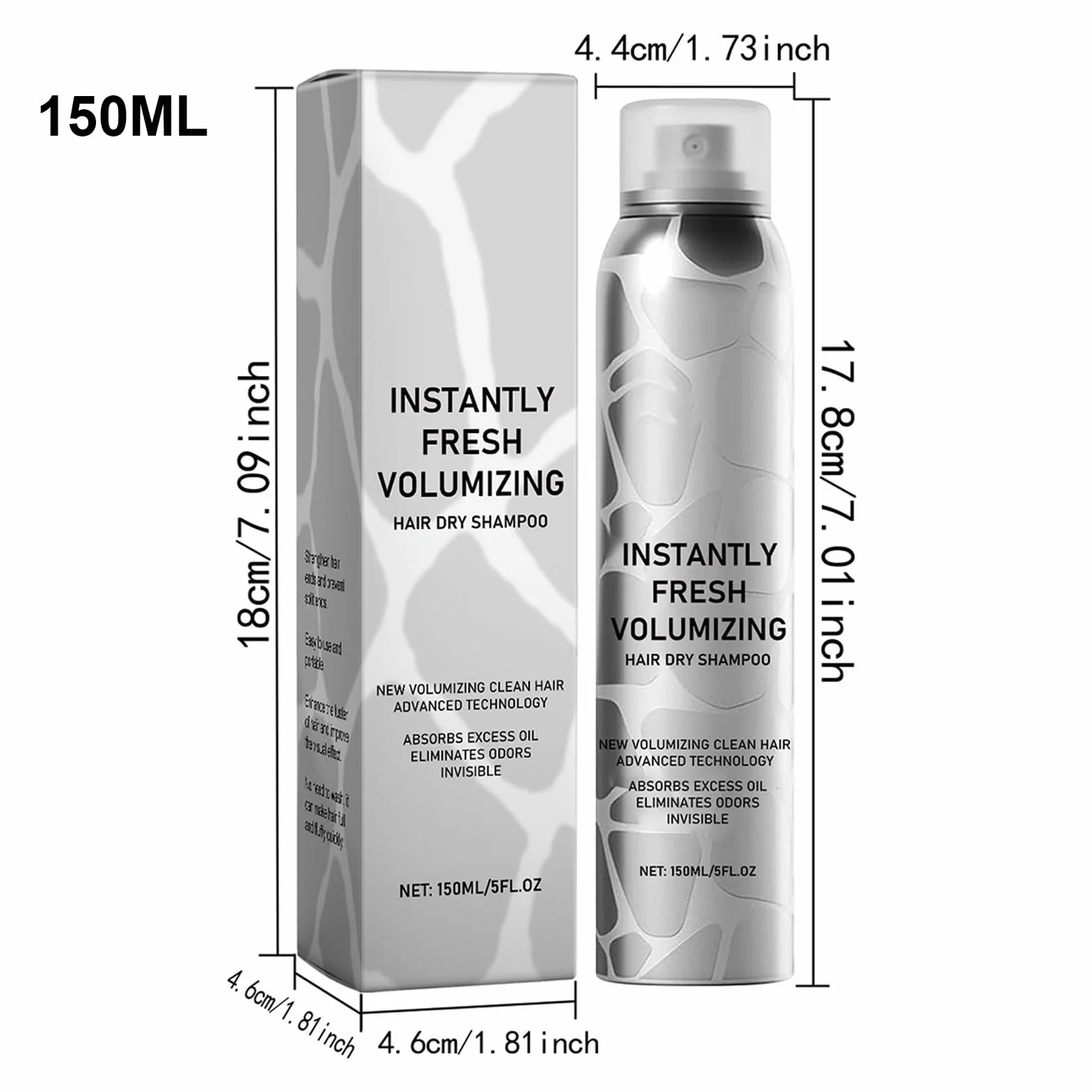 Suchy szampon dla kobiet Instantly Freshes Volumizing Hair Dry Szampon podróżniczy objętość
