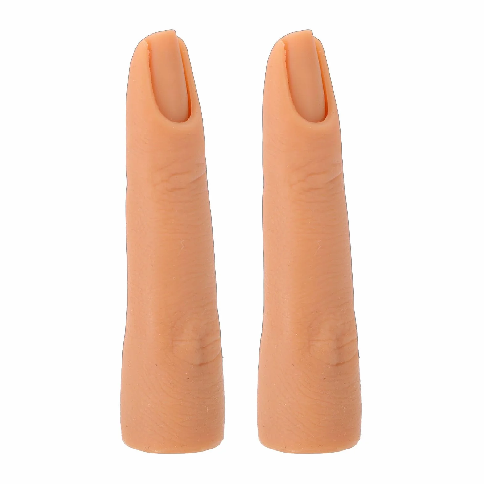 Yinhing Palec do ćwiczeń Paznokci, 2 szt. Elastyczny, Zginany Silikonowy Manicure Model Sztucznego Palca z Wbudowanymi Stawami, do ćwiczeń Zdobienia Paznokci Początkujący Profesjonaliści