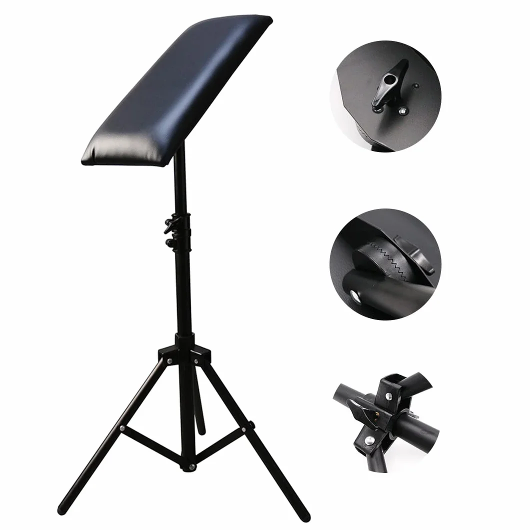 Armrest Tattoo Arm Reszta Leg Stand Heavy Duty Height Adjustable Hand Lever Tattotoo podłokietnik (czarny)