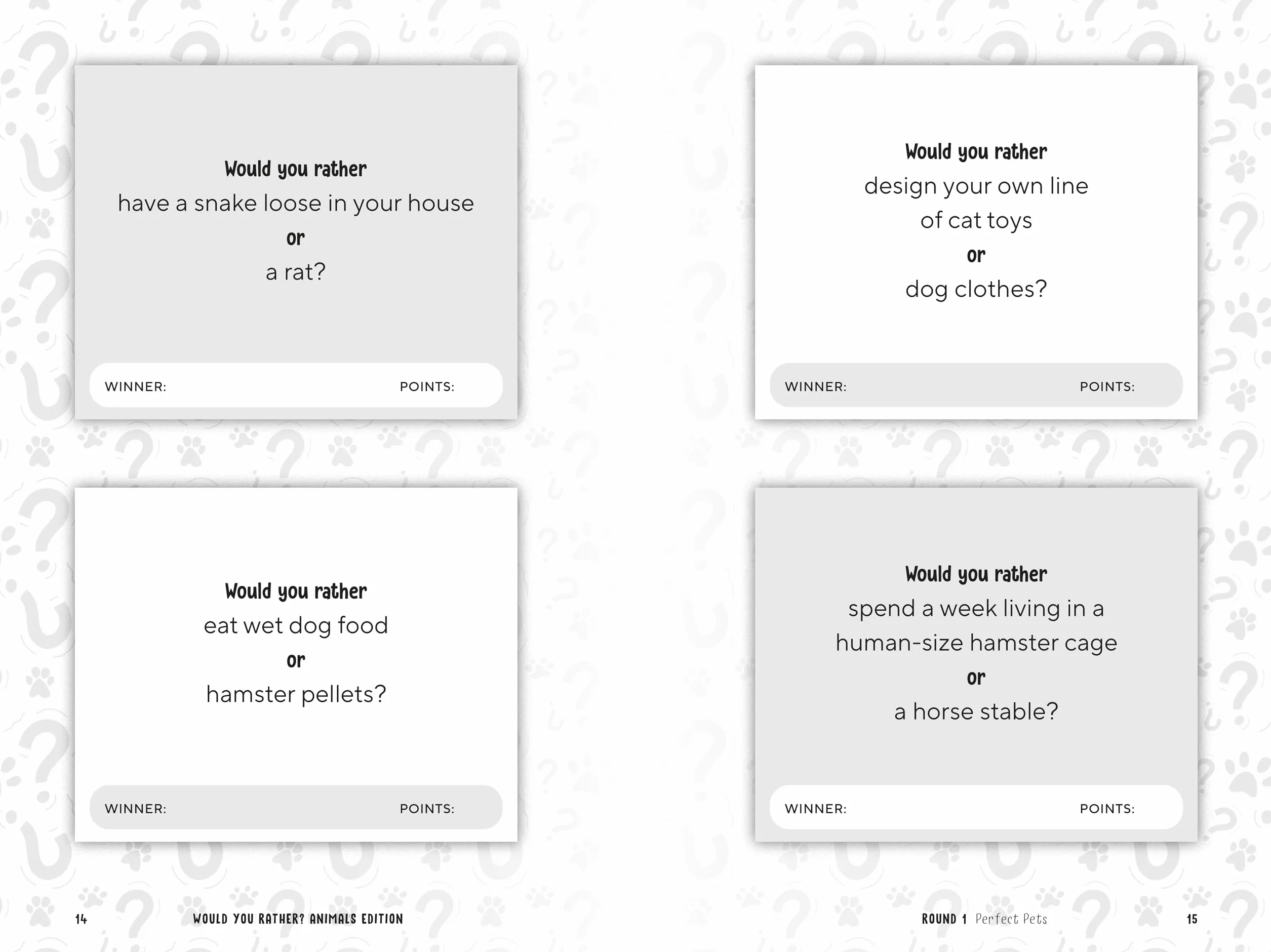 Would You Rather? Animals Edition: Answer Wild and Wacky Questions to Win a Roaring Good Game