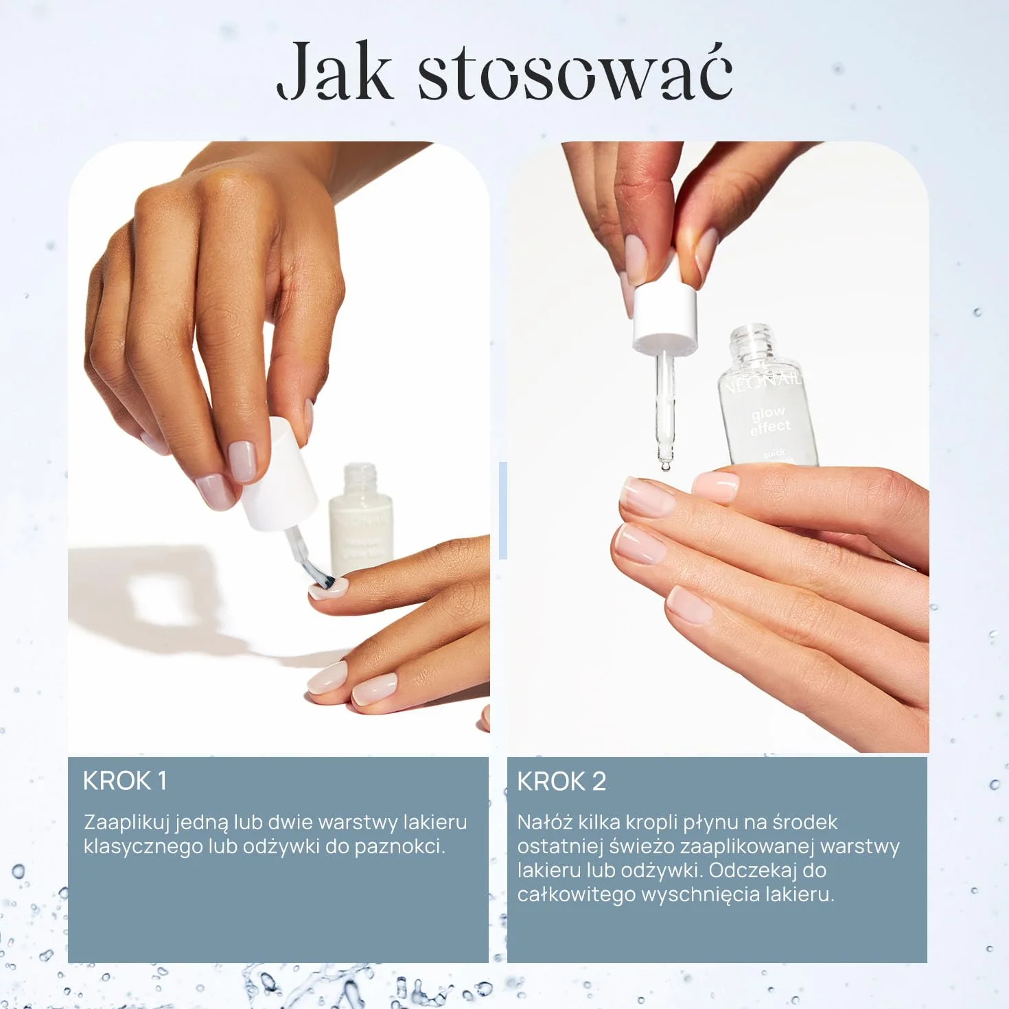 NÉONAIL Glow Effect Quick Dry Drops Wysuszacz do Lakieru Klasycznego 6,5 ml