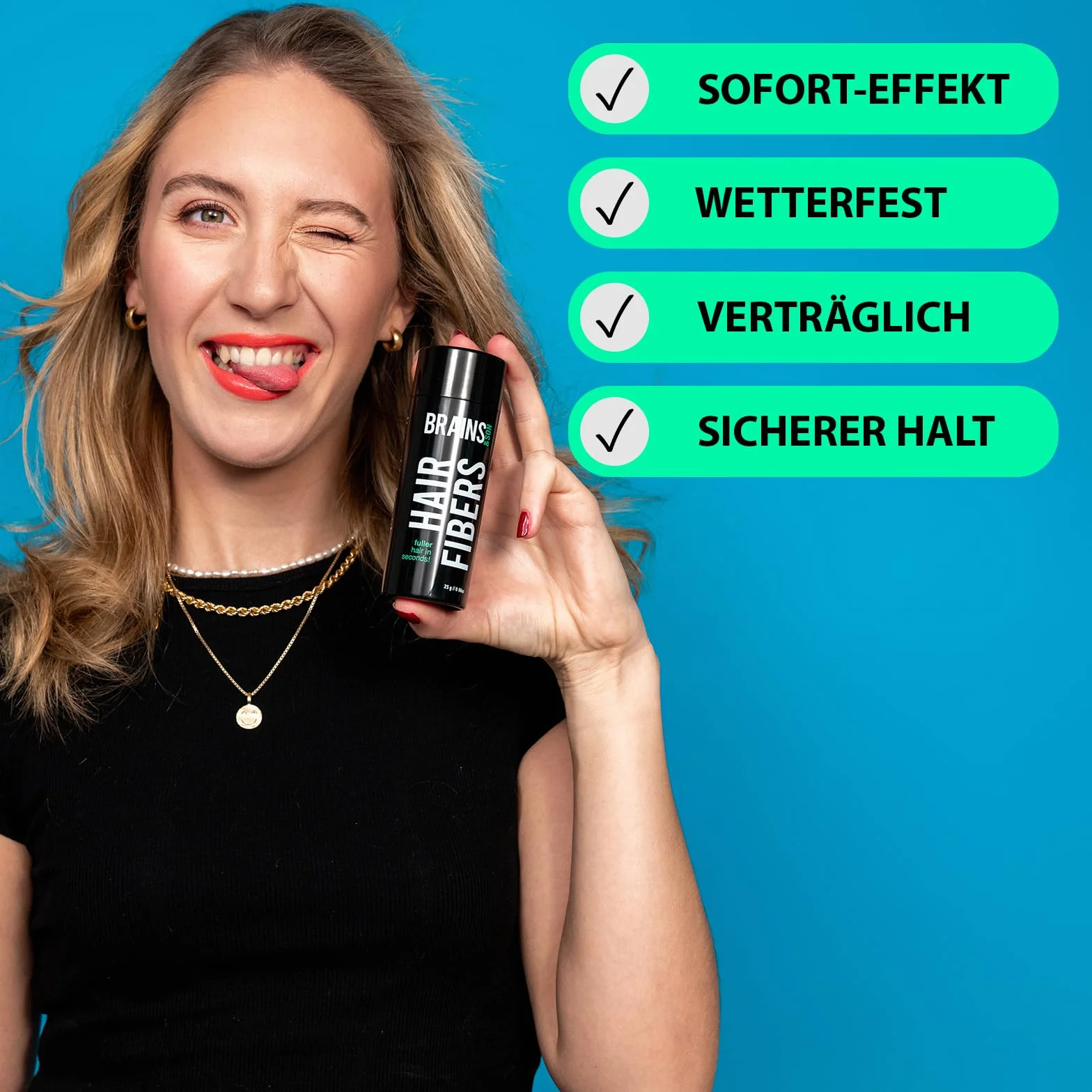 Brains & Son Puder do włosów zagęszczający 25 g ciemny brązowy