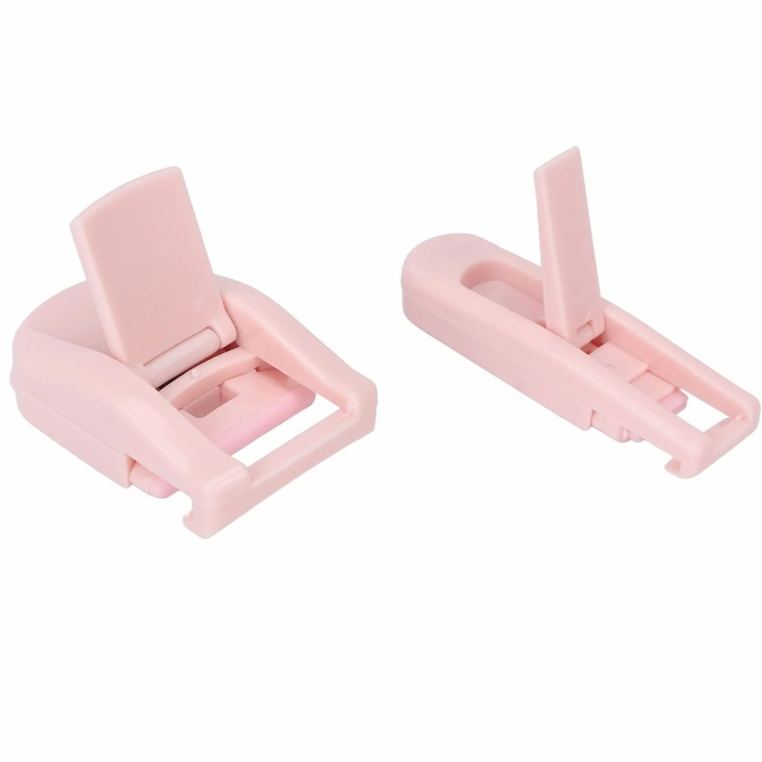 Aramox Mini Lash Curler, Przenośna Lekka Curler Rzęs, Ulepszony Efekt 3D z Wymiennym Silikonowym Paskiem do Podróży i Urody (PINK)