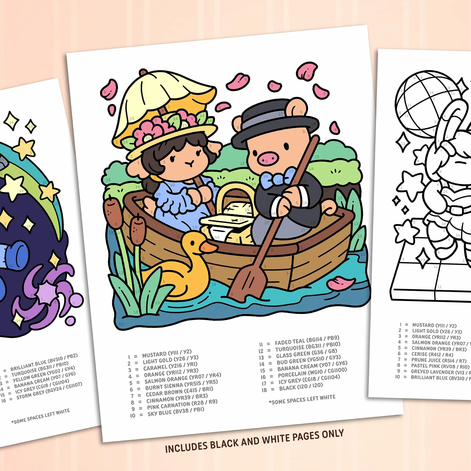 Cute & Cozy Color by Number: Coloring Book for Adults and Teens with Fun, Easy, and Relaxing Scenes to Complete Step by Step