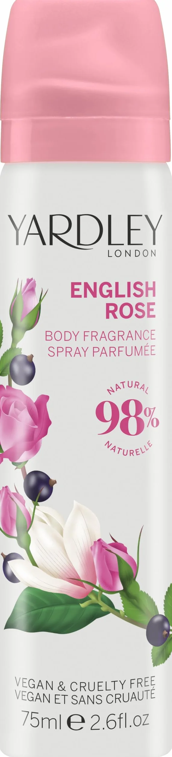 Yardley London English Rose Body Spray 75ml Kwiatowy spray do ciała dla kobiet