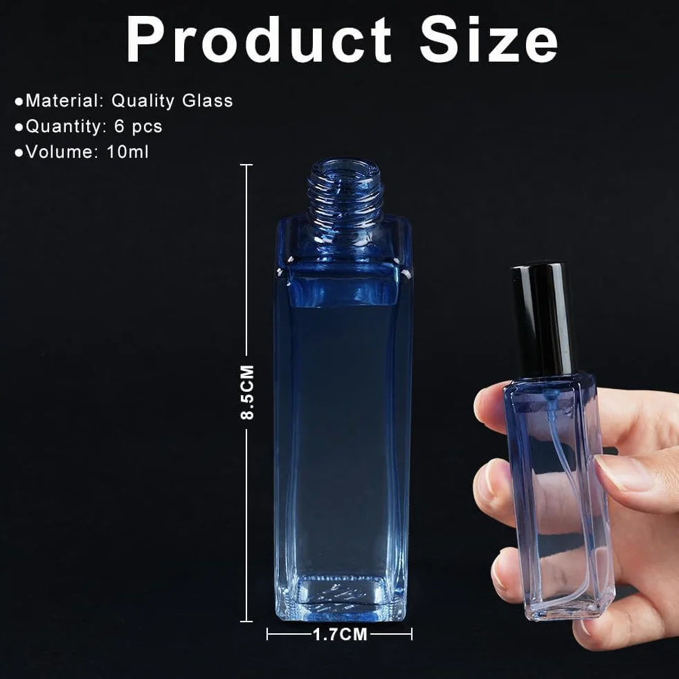 LOPHE Ekstraktor z dyfuzorem zapachowym 6 szt. 10 ml kwadratowa butelka na perfumy z pompką