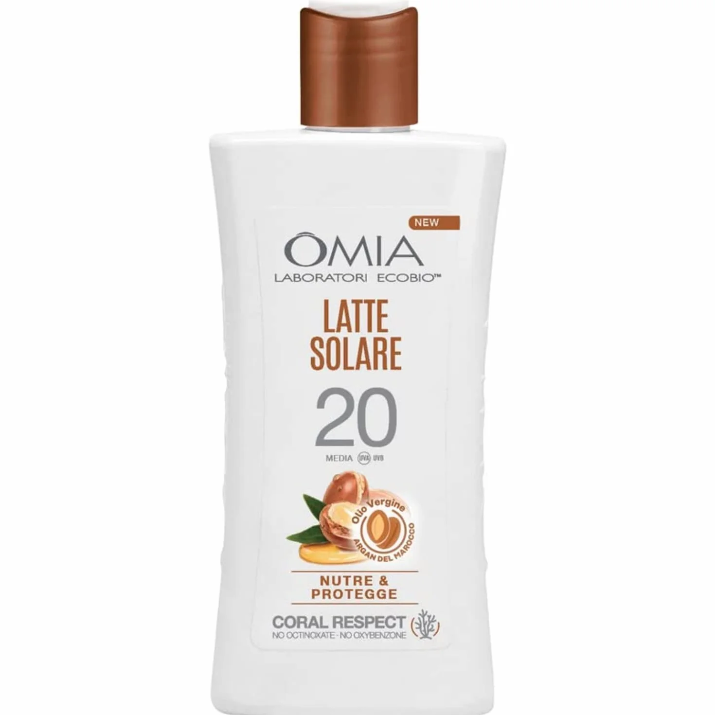 Omia Ochronne mleko słoneczne SPF 20 twarzy i ciała olej arganowy 200 ml