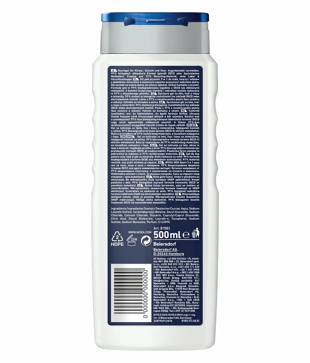 Nivea Men Sensitive Żel pod Prysznic - 500 ml