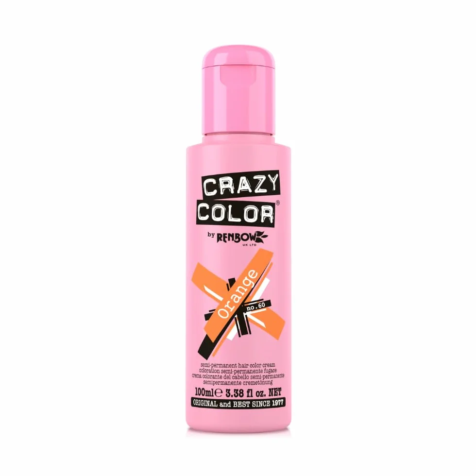 Renbow Crazy Color Semi-Permanent Hair Color Dye Orange 100 ml