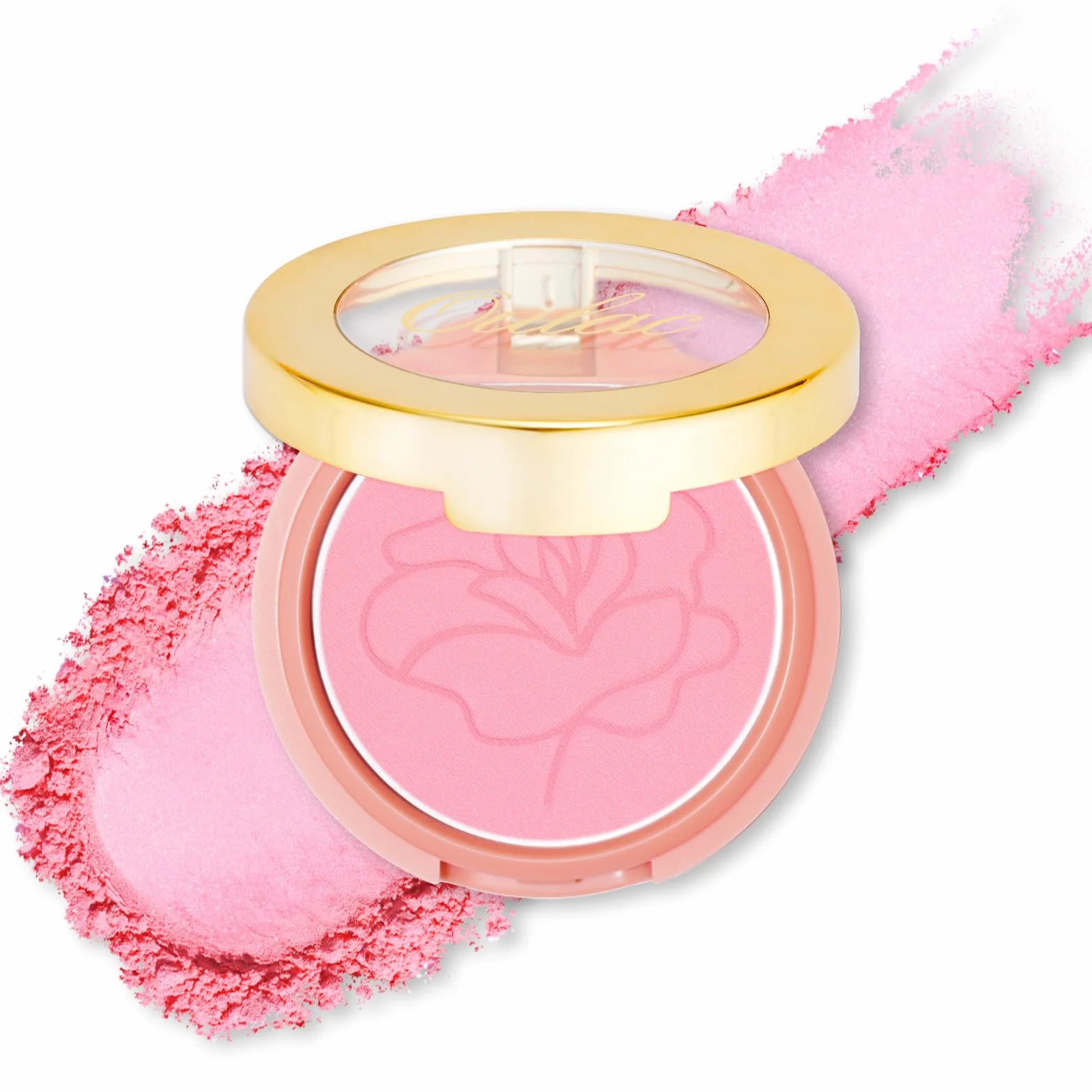 Oulac Satin Blush Make up, rozświetlacz z rumieńcem, długotrwały róż do makijażu, ST07 Pink Poppy