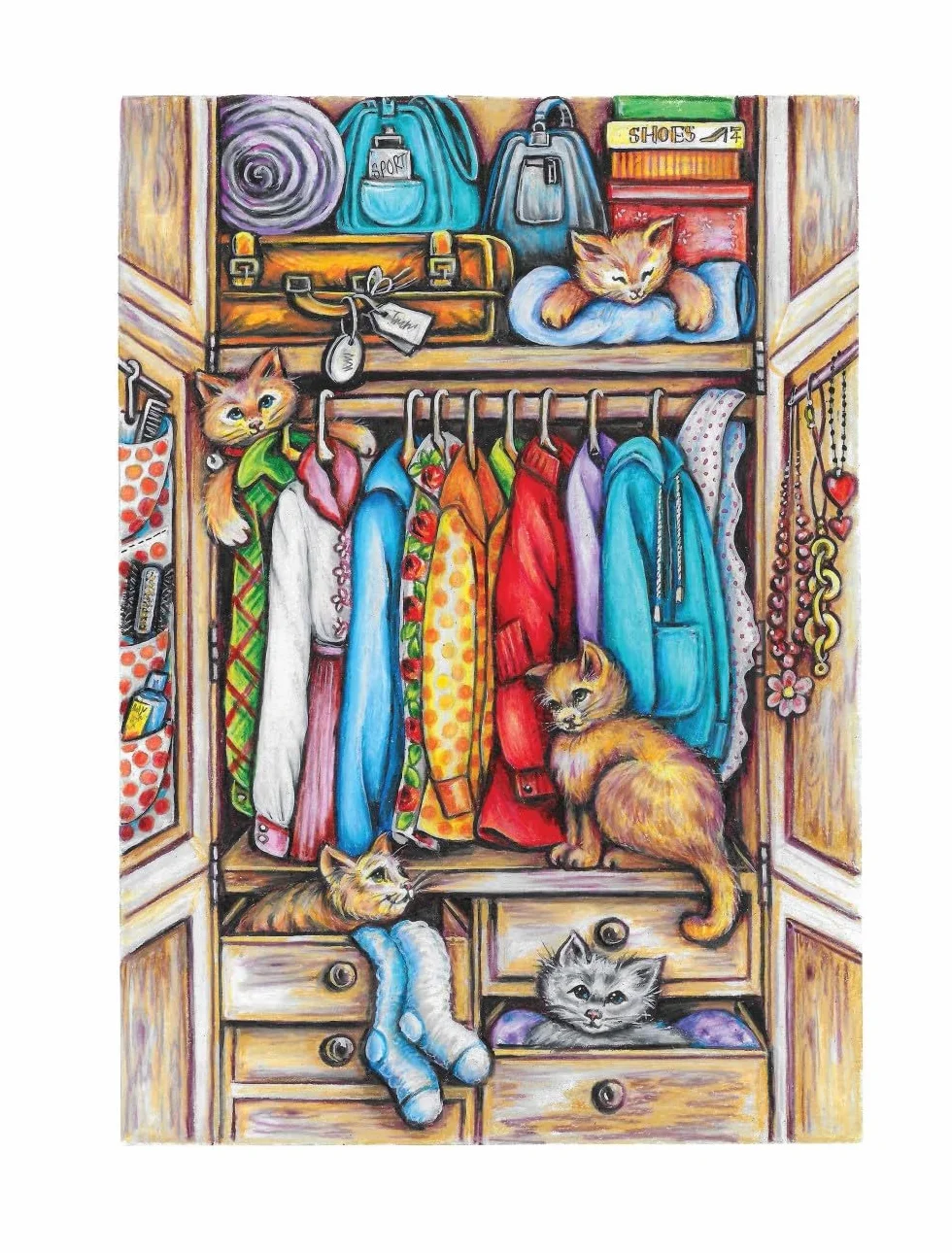 Creative Haven It's a Cat's World! Coloring Book
