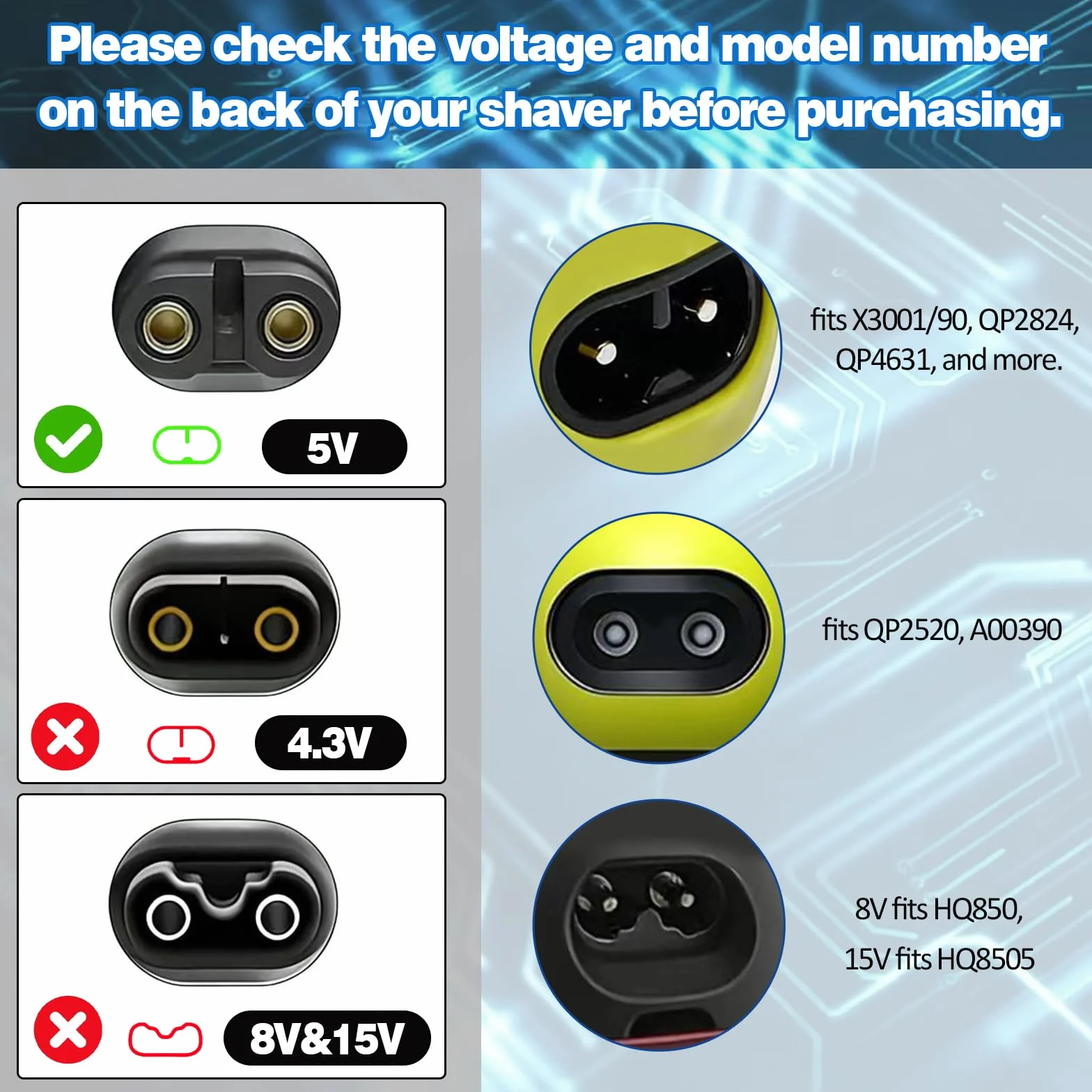 TNSLAND 2 adaptery USB C na golarkę, typ C do golarki, kabel do ładowania, konwerter 5 V, ładowarka USB C, zamiennik adaptera podróżnego, kompatybilny z Philips OneBlade 360 i Multigroom
