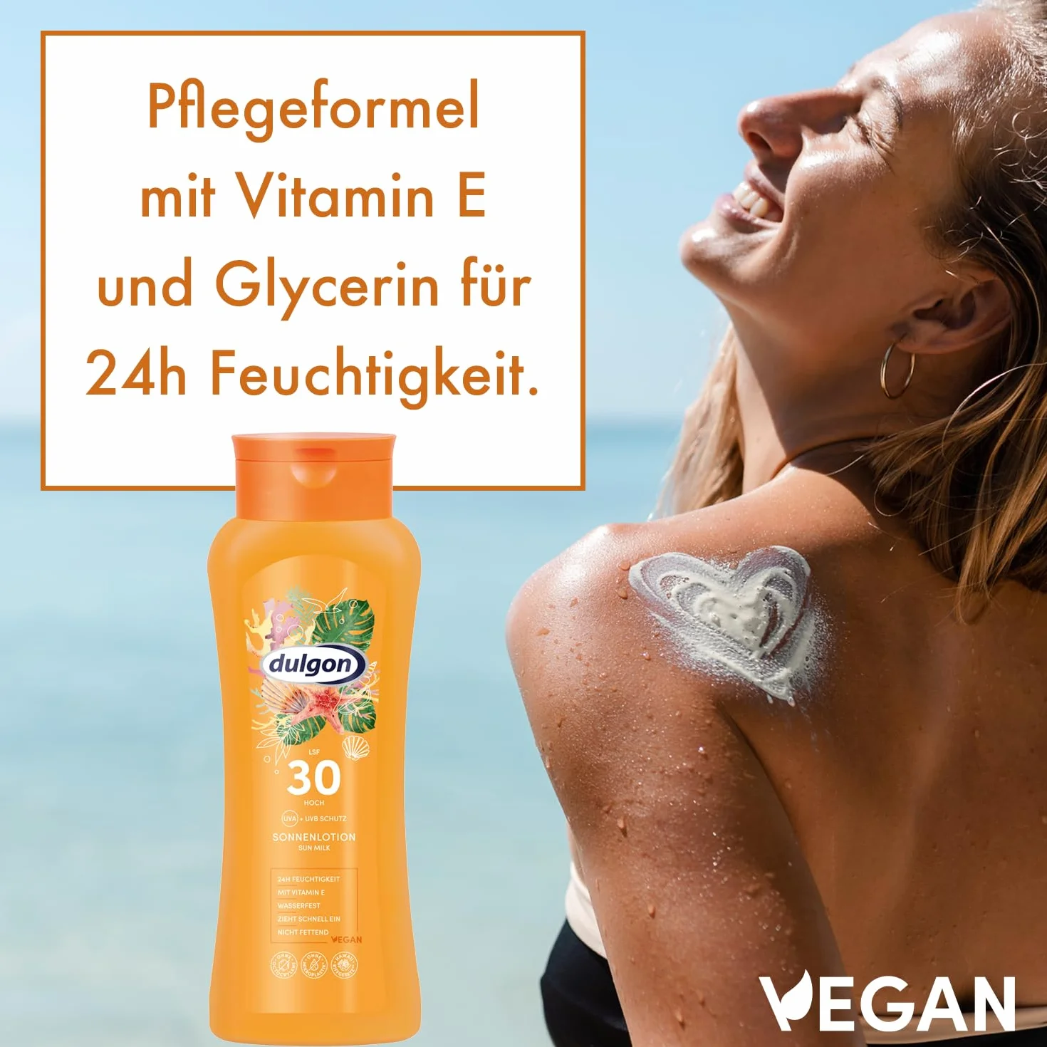 Dulgon Krem przeciwsłoneczny 30 wodoodporny 250 ml – bez oktokrylenu – ochrona przed UVA i UVB – ochrona przed słońcem 30 wegański i wolny od mikroplastiku – krem przeciwsłoneczny
