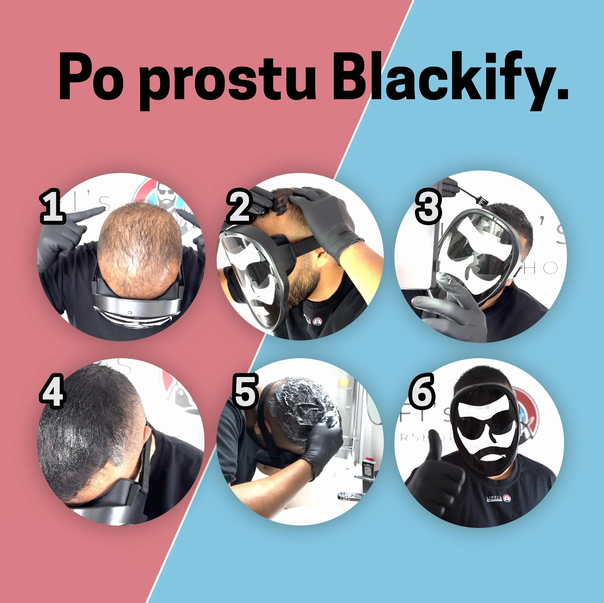 Roślinny korektor do włosów BLACKIFY 50 ml naturalny wypełniacz dla mężczyzn i kobiet