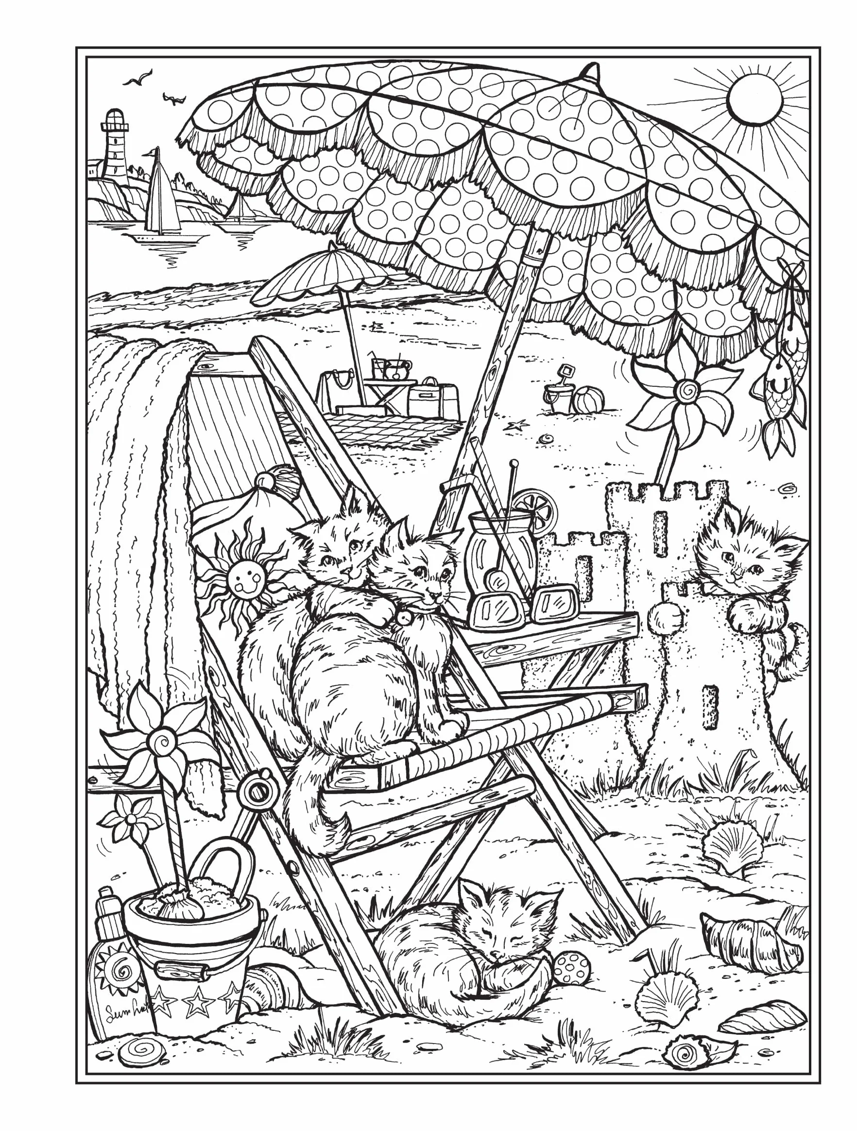 Creative Haven It's a Cat's World! Coloring Book