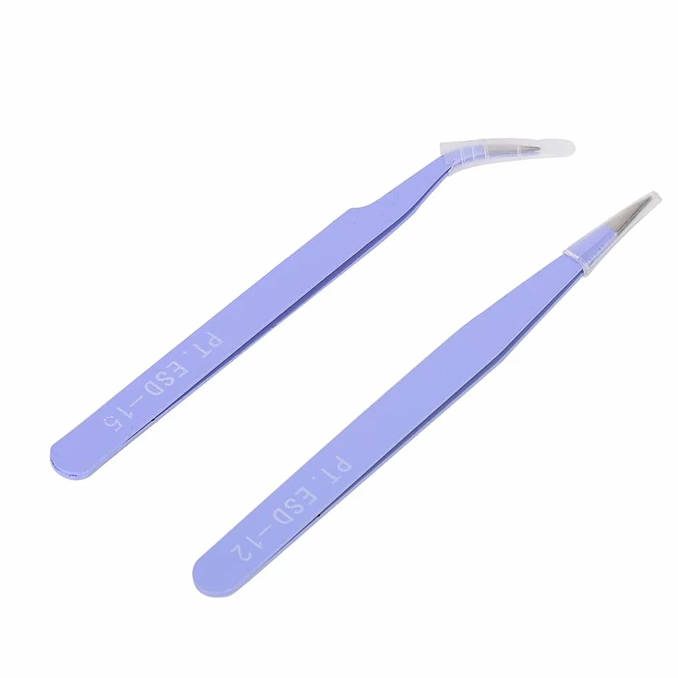 Pęseta do zdobienia paznokci ze stali nierdzewnej zestaw do manicure Nail Art Tools fioletowy