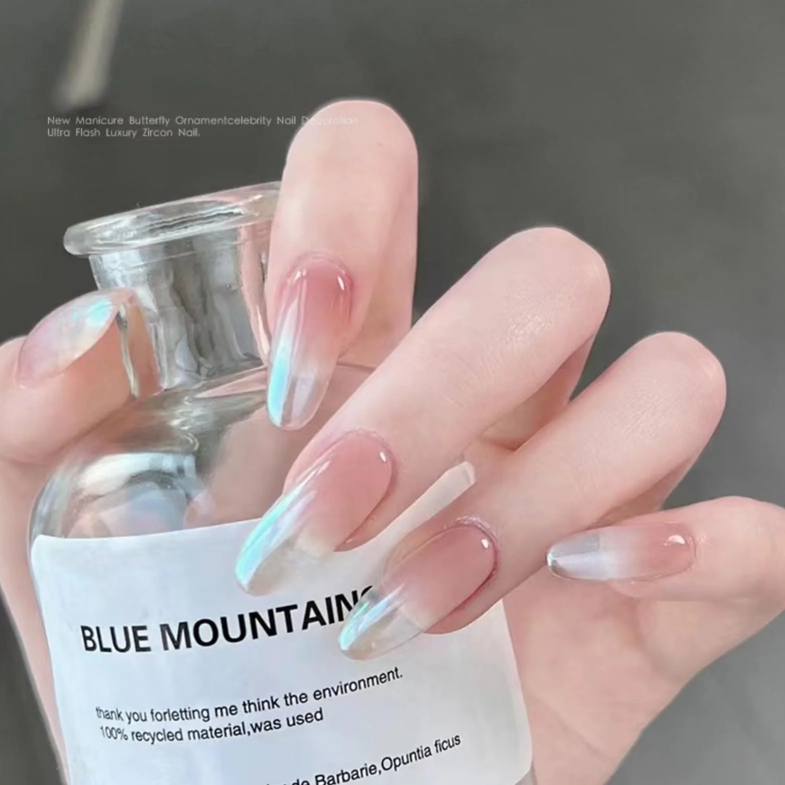 Aurora Ice Shimmer Chrome Nail Powder biała perła puder do paznokci 6 szt.
