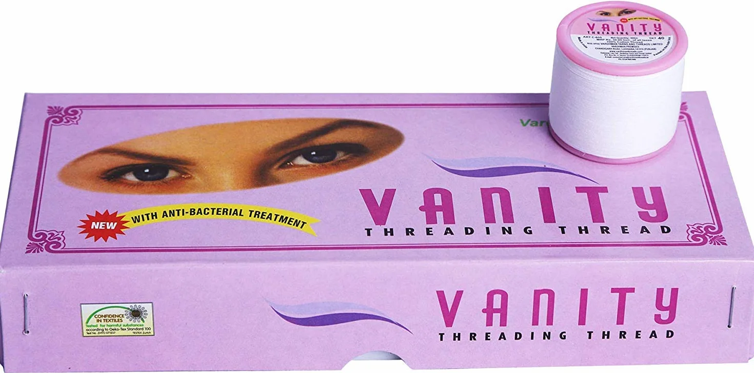 Vanity Eyebrow Threading antybakteryjna nić bawełniana - opakowanie 1 rolka