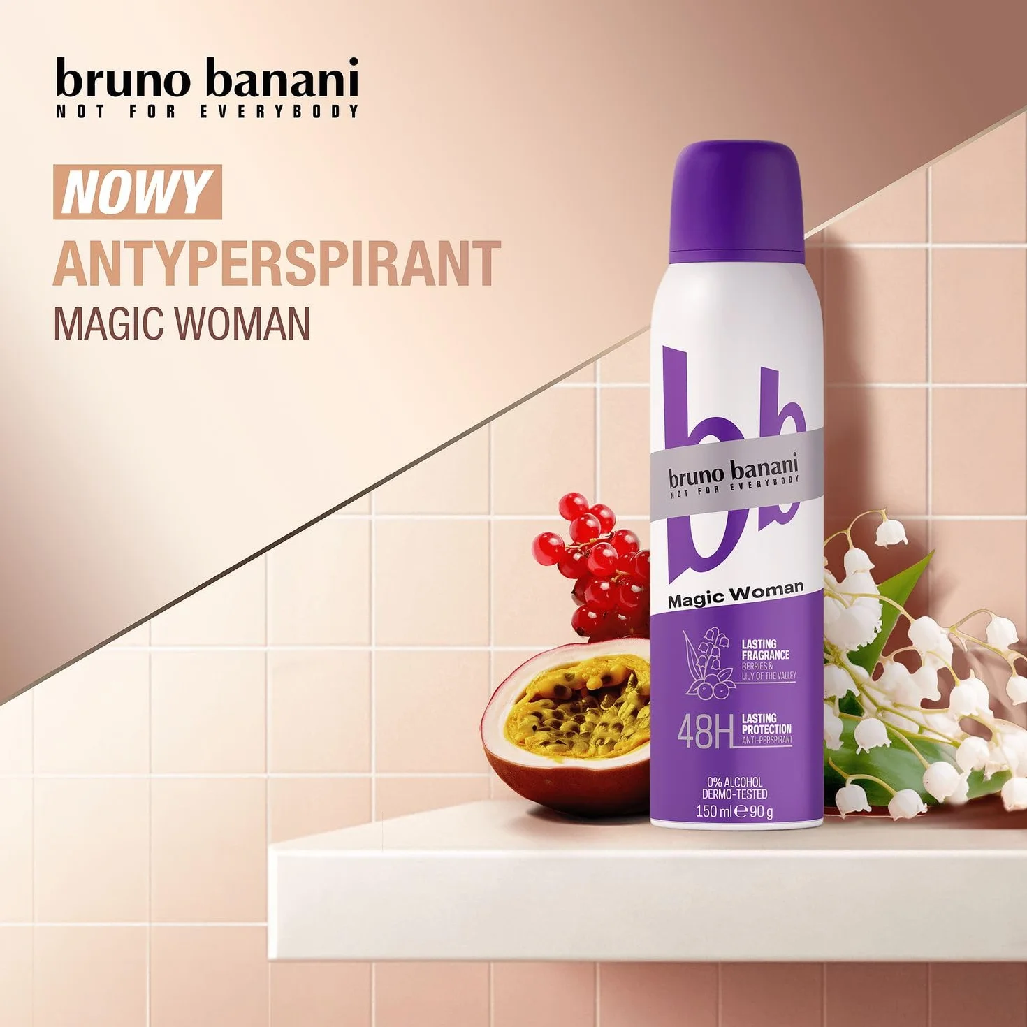 Bruno Banani Magic Woman 48H Antyperspirant w Sprayu dla Kobiet 150 ml