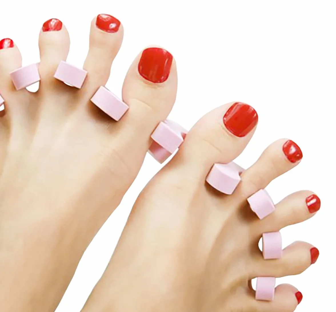 Separator do palców pianka miękka 2 sztuki przegrody do paznokci pedicure manicure RÓŻOWY