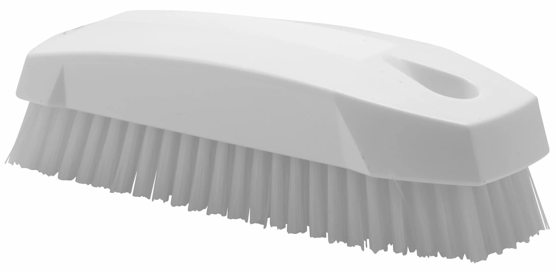 Vikan 64405 Twarda szczotka ręczna S/szczotka do paznokci, biała, długość 130 mm, szerokość 50 mm, wysokość 40 mm