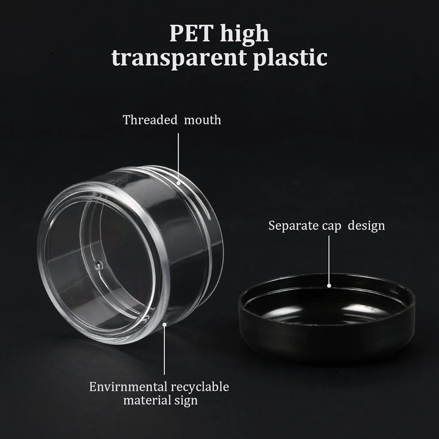 Flintronic Plastikowy słoik kosmetyczny 12 szt. 20 ml