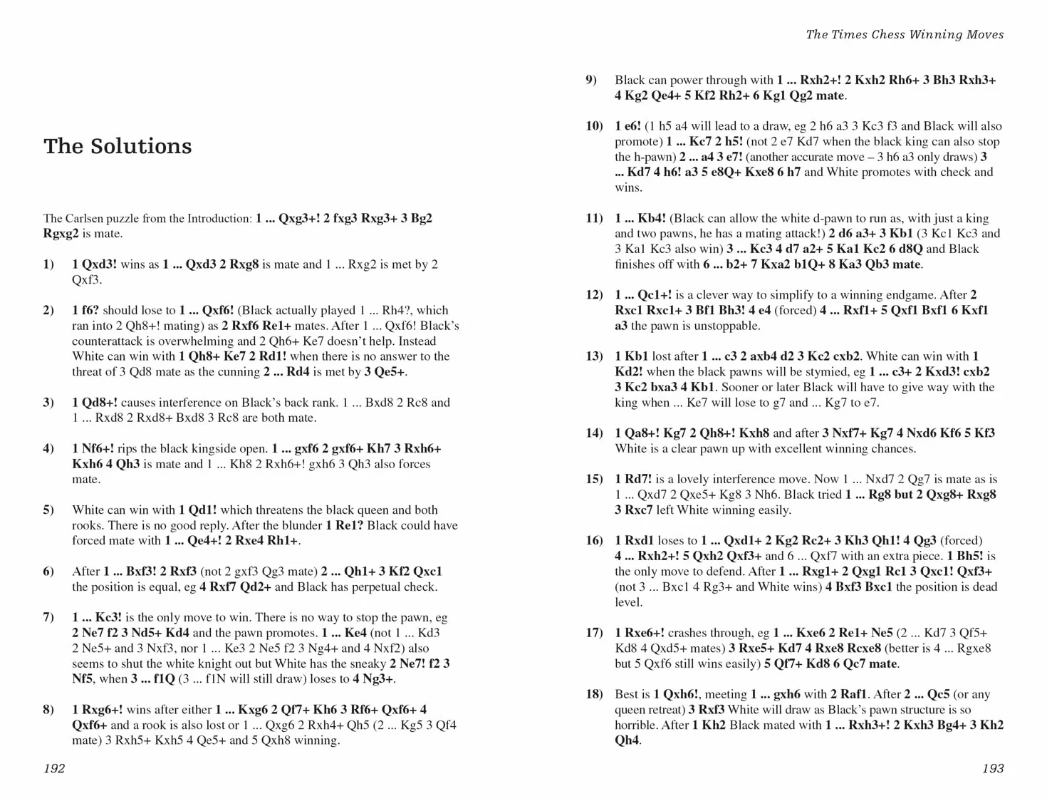 The Times Chess Winning Moves: 540 Chess Puzzles from Tournament Play