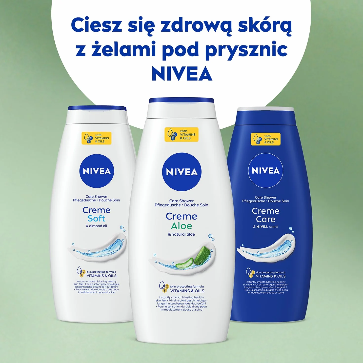 NIVEA Creme Aloe Kremowy żel pod prysznic do ciała 750 ml
