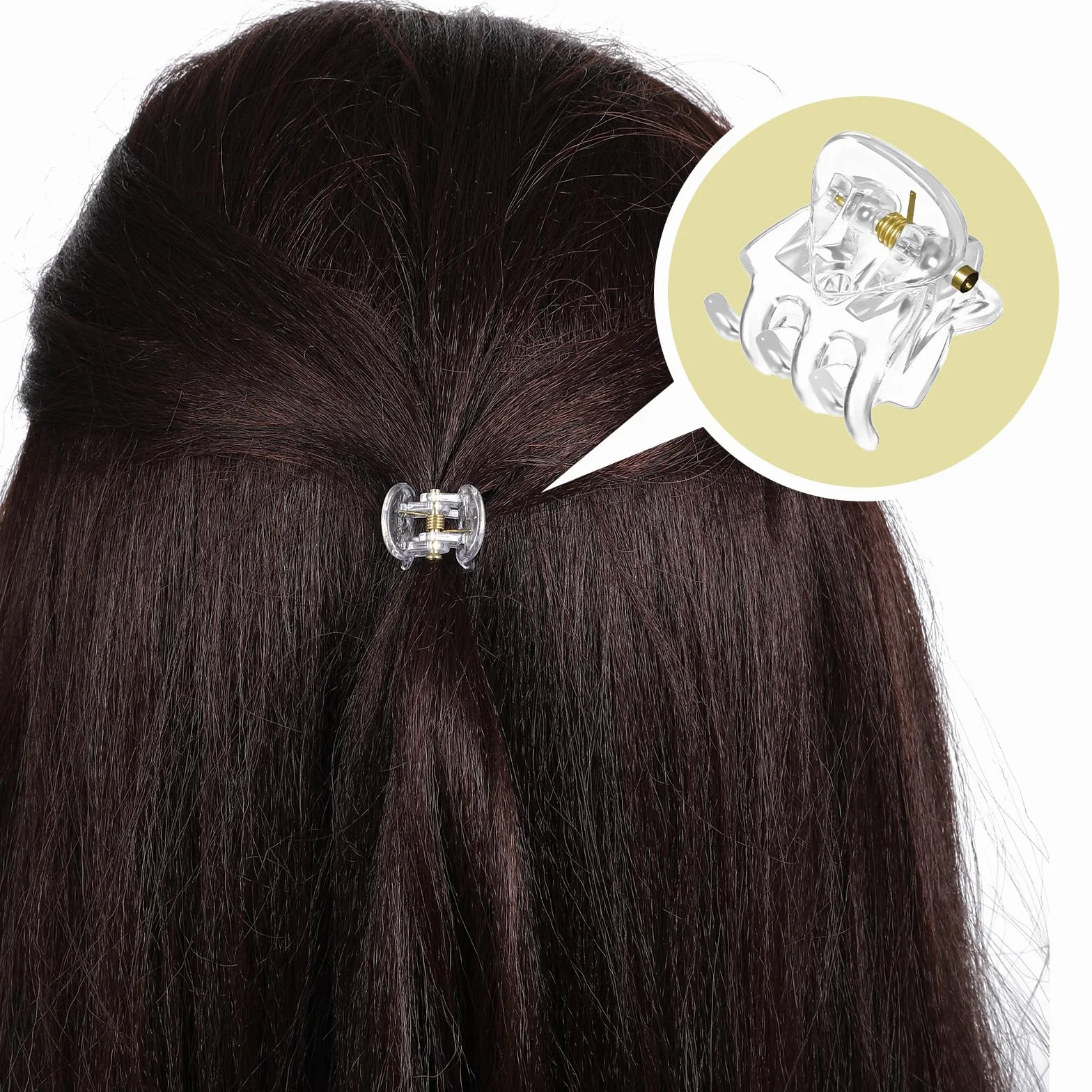 40 sztuk małych spinek do włosów, 1,5 cm, mini ozdoby do włosów, przezroczyste spinki do włosów z tworzywa sztucznego, akcesoria do stylizacji włosów dla dziewcząt i kobiet