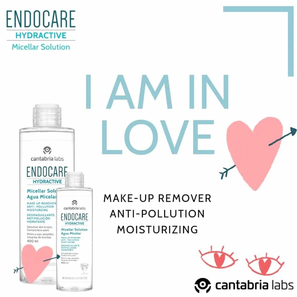 Endocare Hydractive Micelar Water 400 ml - Nawilżające oczyszczanie twarzy, demakijaż oczu i konturu