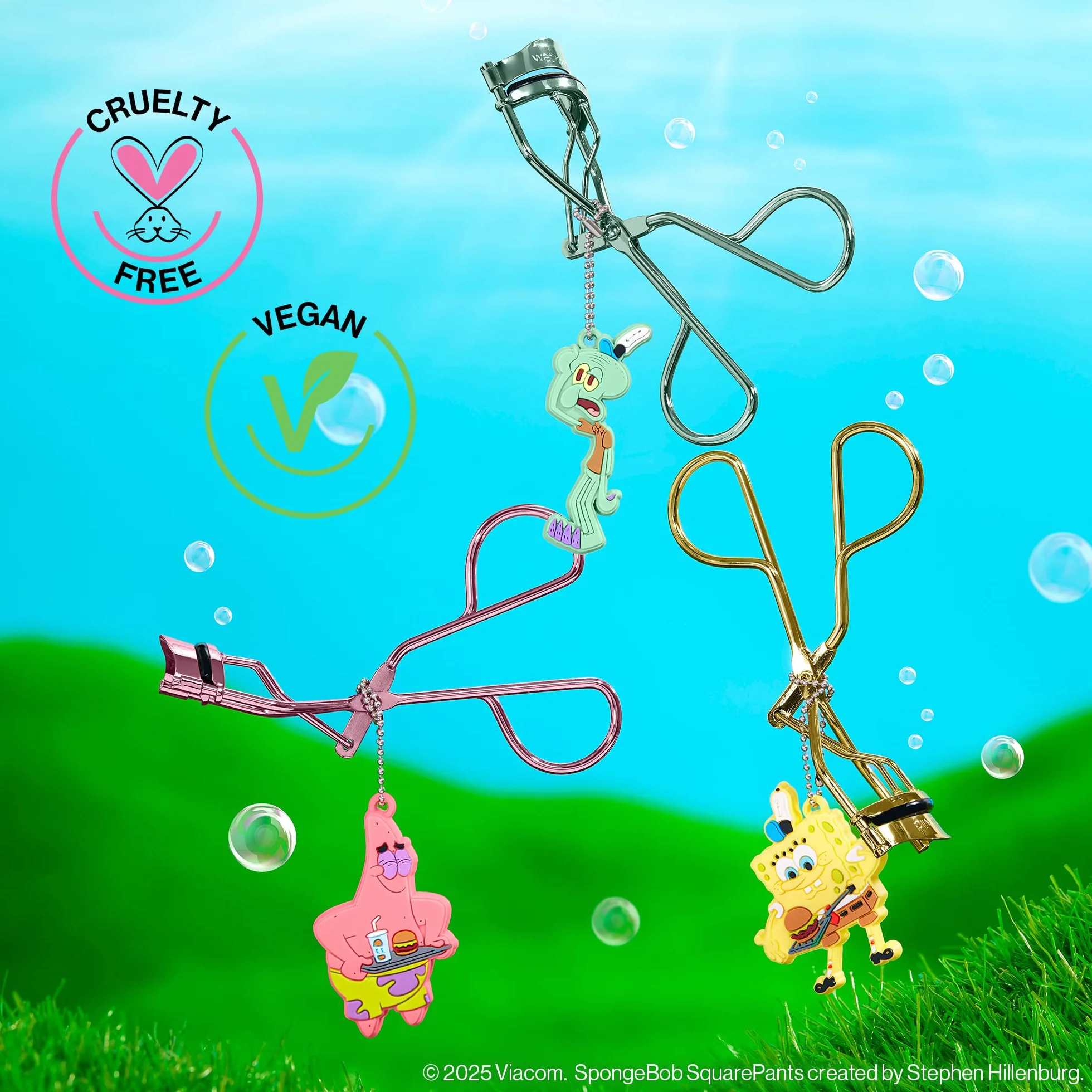 Wet n Wild Spongebob Eyelash Curler, Podkręcająca Zalotka do Rzęs z Silikonową Nakładką