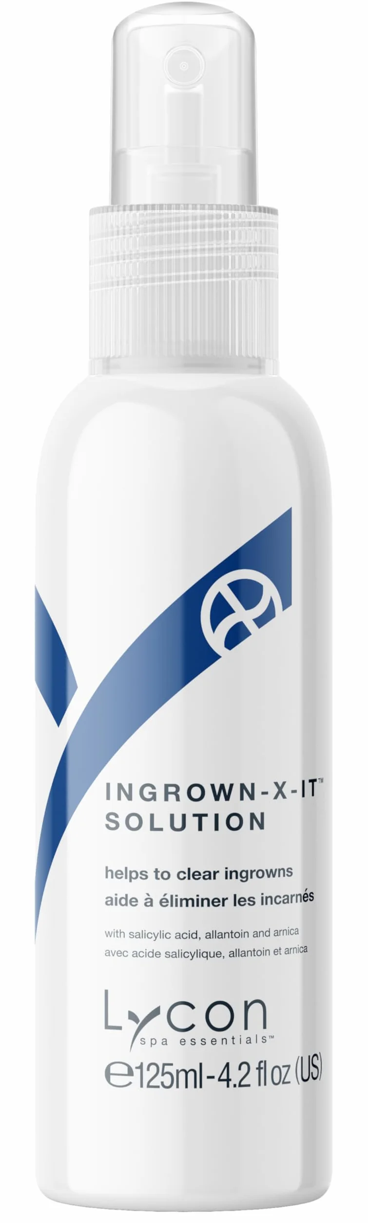 Lycon Ingrown-X-It Solution, lekki serum do wrastających włosów w sprayu, łagodzi po woskowaniu i goleniu, 120 ml